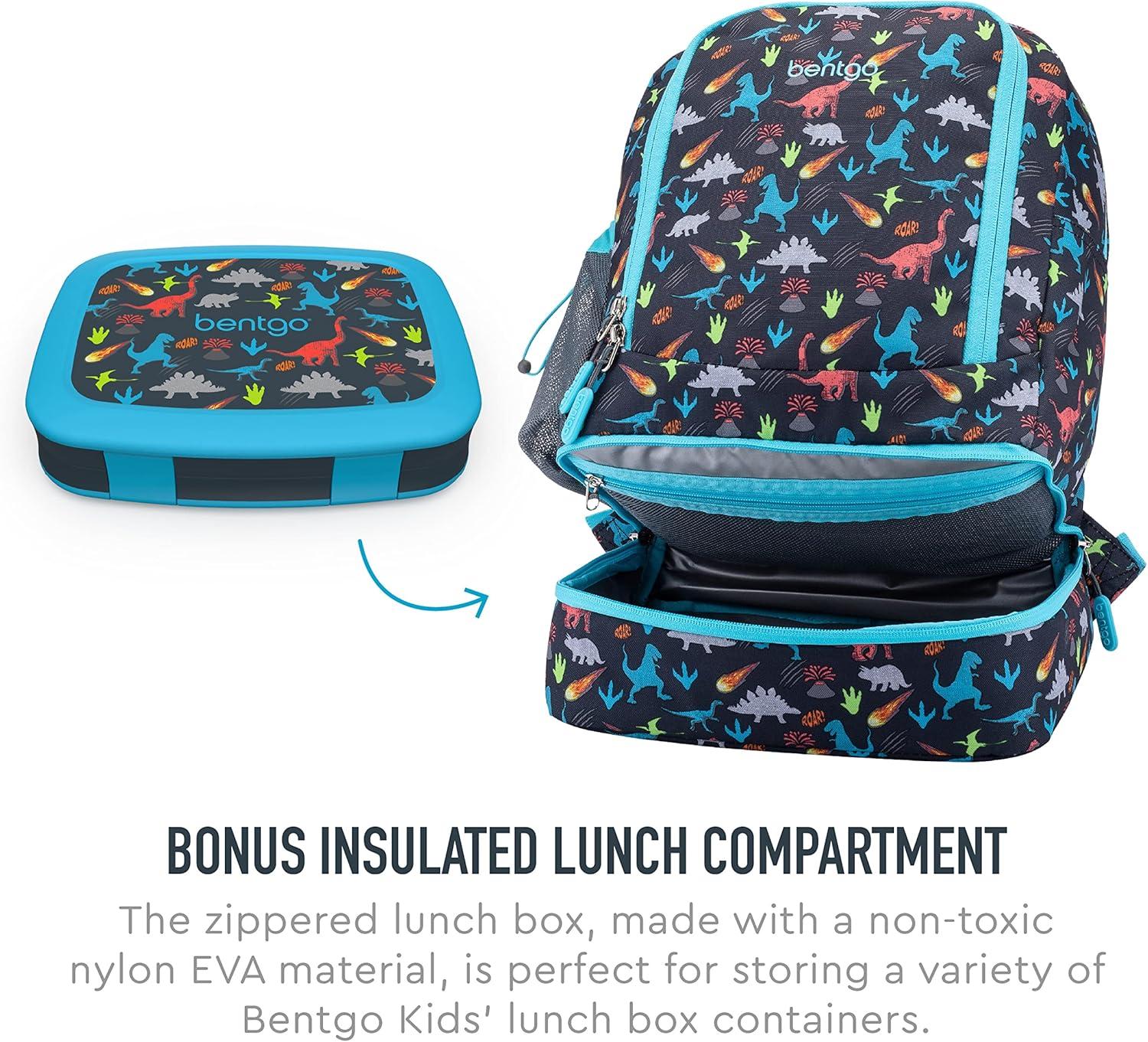 imageBentgo 2in1 Backpack amp Insulated Lunch Bag Set With Kids Prints Lunch Box Dinosaur