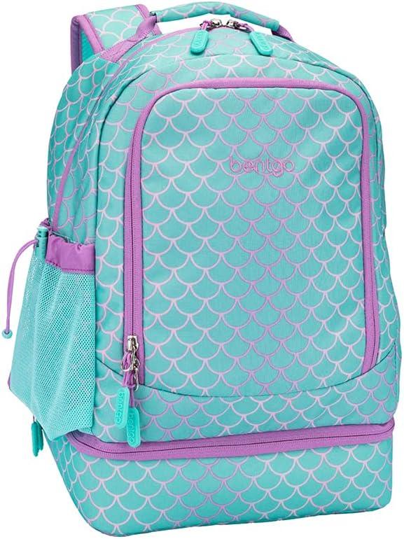 imageBentgo 2in1 Backpack amp Insulated Lunch Bag Set With Kids Prints Lunch Box Mermaid Scales