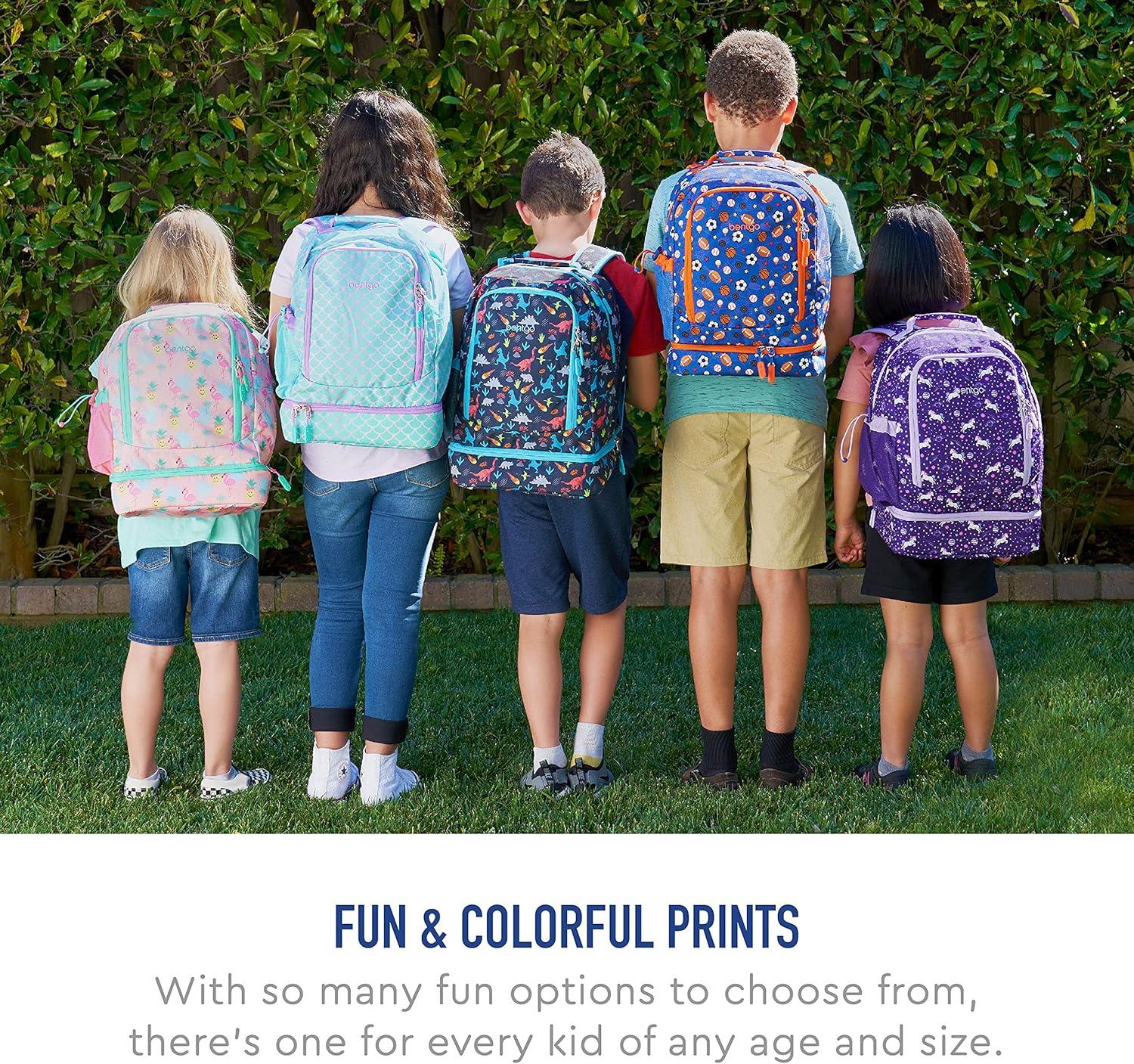 imageBentgo 2in1 Backpack amp Insulated Lunch Bag Set With Kids Prints Lunch Box Sports