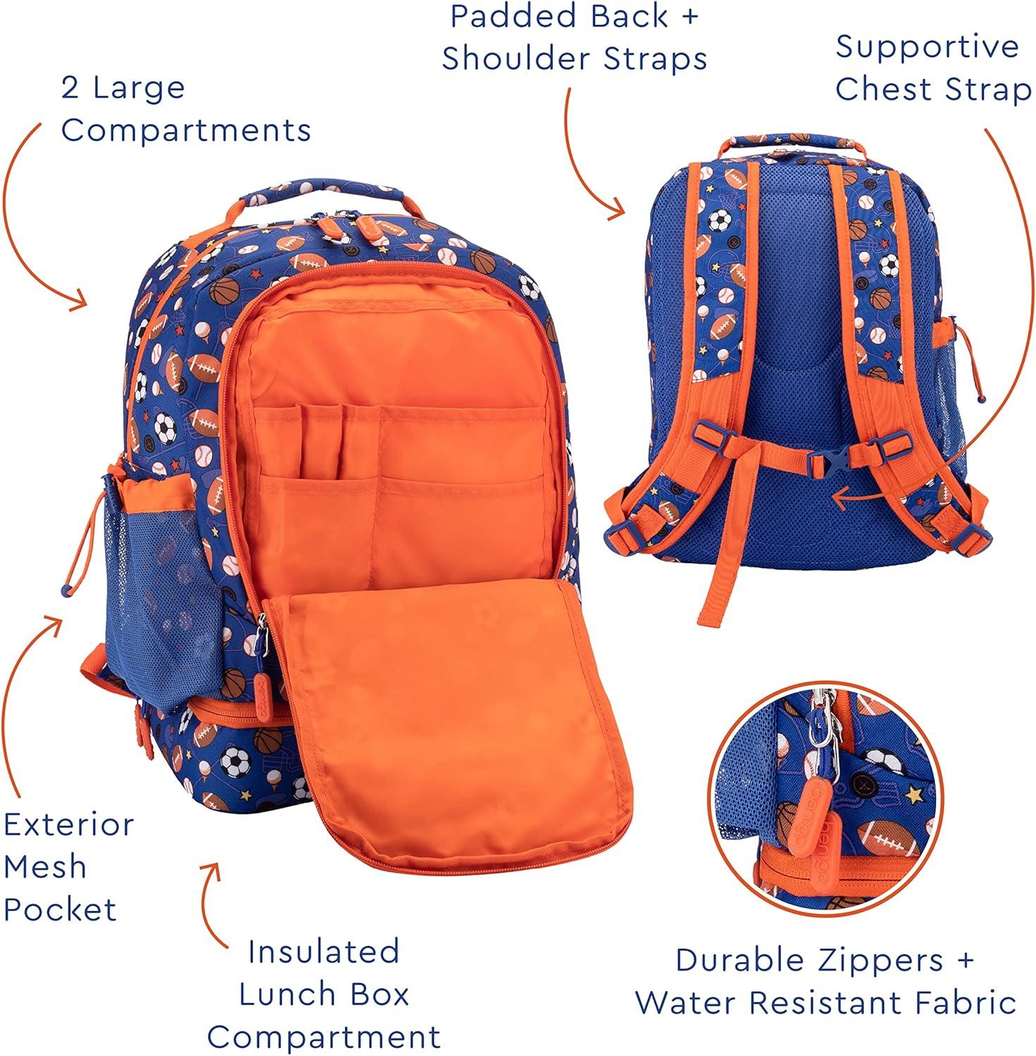 imageBentgo 2in1 Backpack amp Insulated Lunch Bag Set With Kids Prints Lunch Box Sports