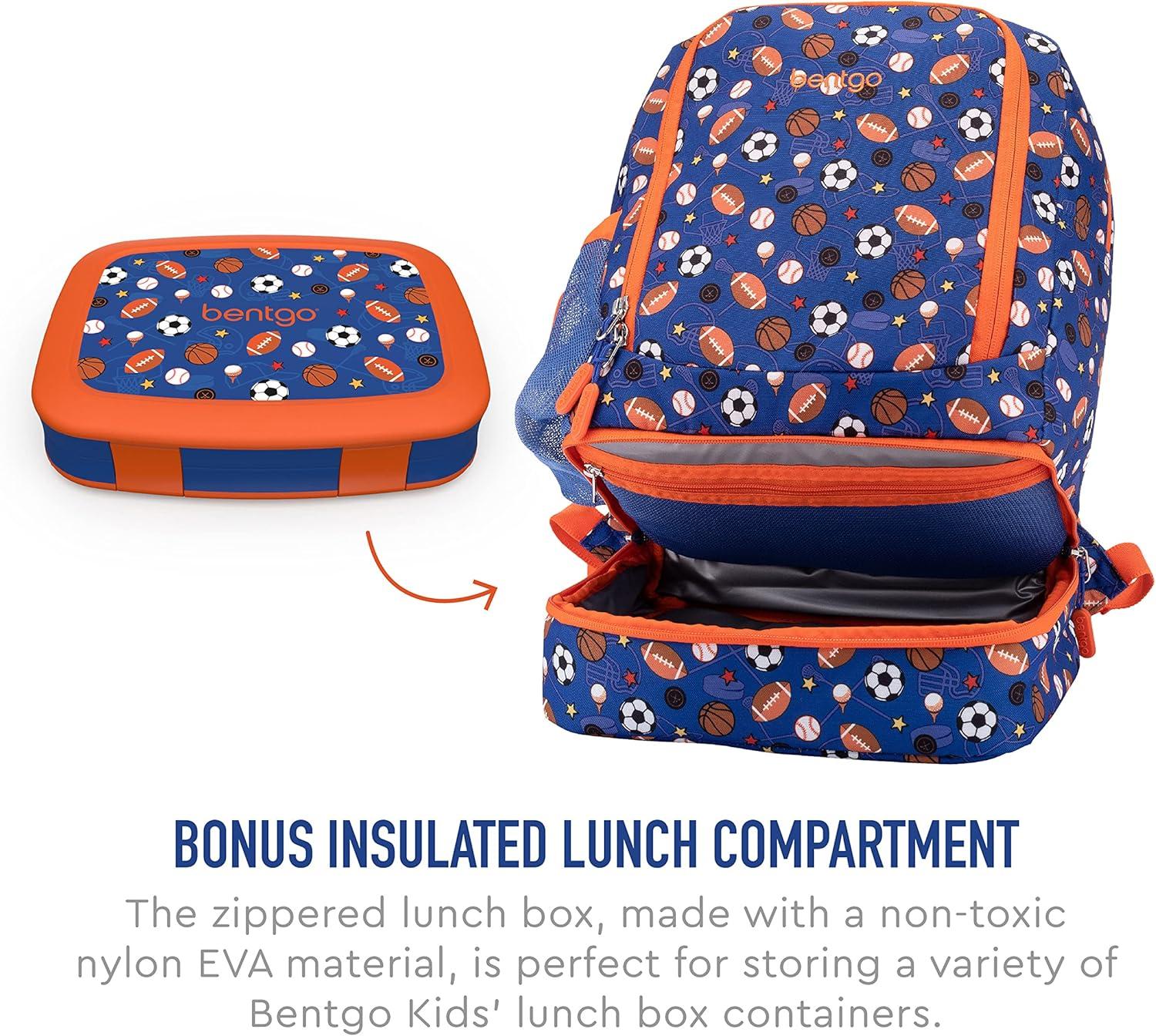imageBentgo 2in1 Backpack amp Insulated Lunch Bag Set With Kids Prints Lunch Box Sports
