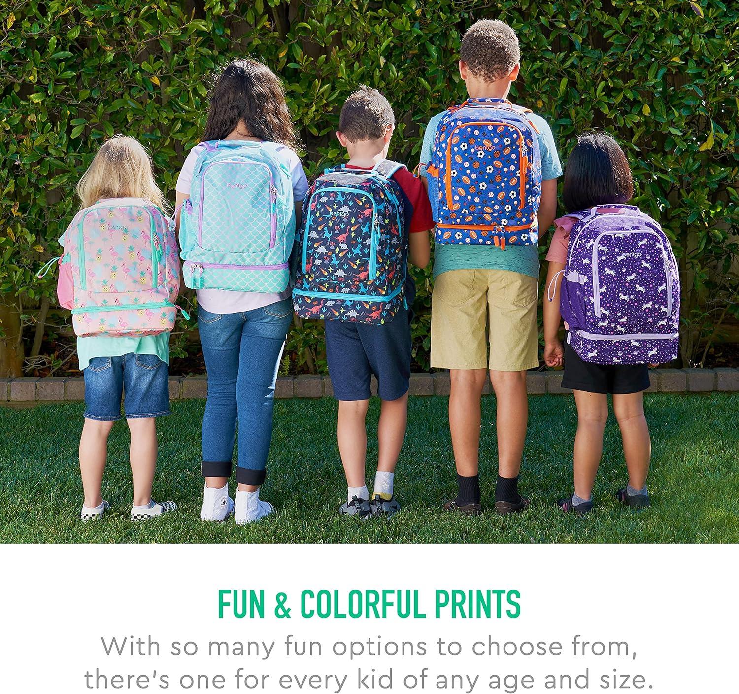 imageBentgo 2in1 Backpack amp Insulated Lunch Bag Set With Kids Prints Lunch Box Tropical