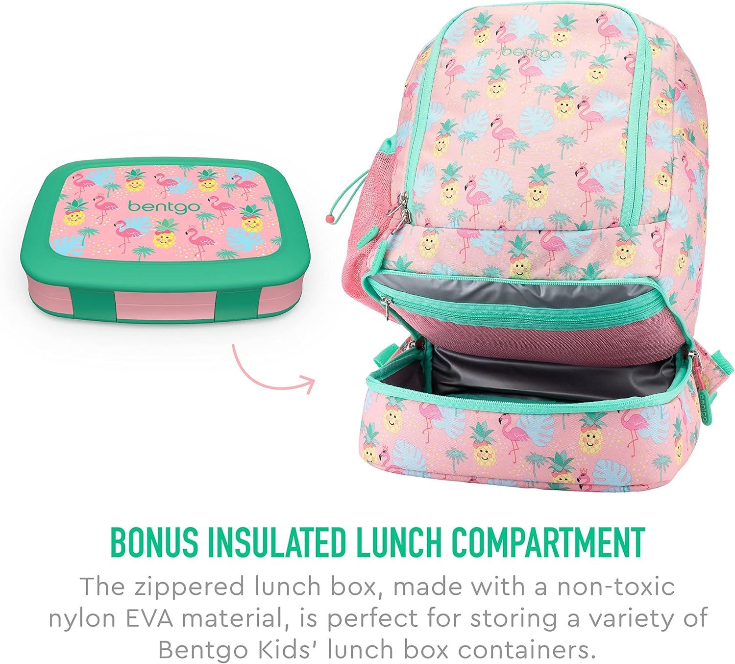 imageBentgo 2in1 Backpack amp Insulated Lunch Bag Set With Kids Prints Lunch Box Tropical