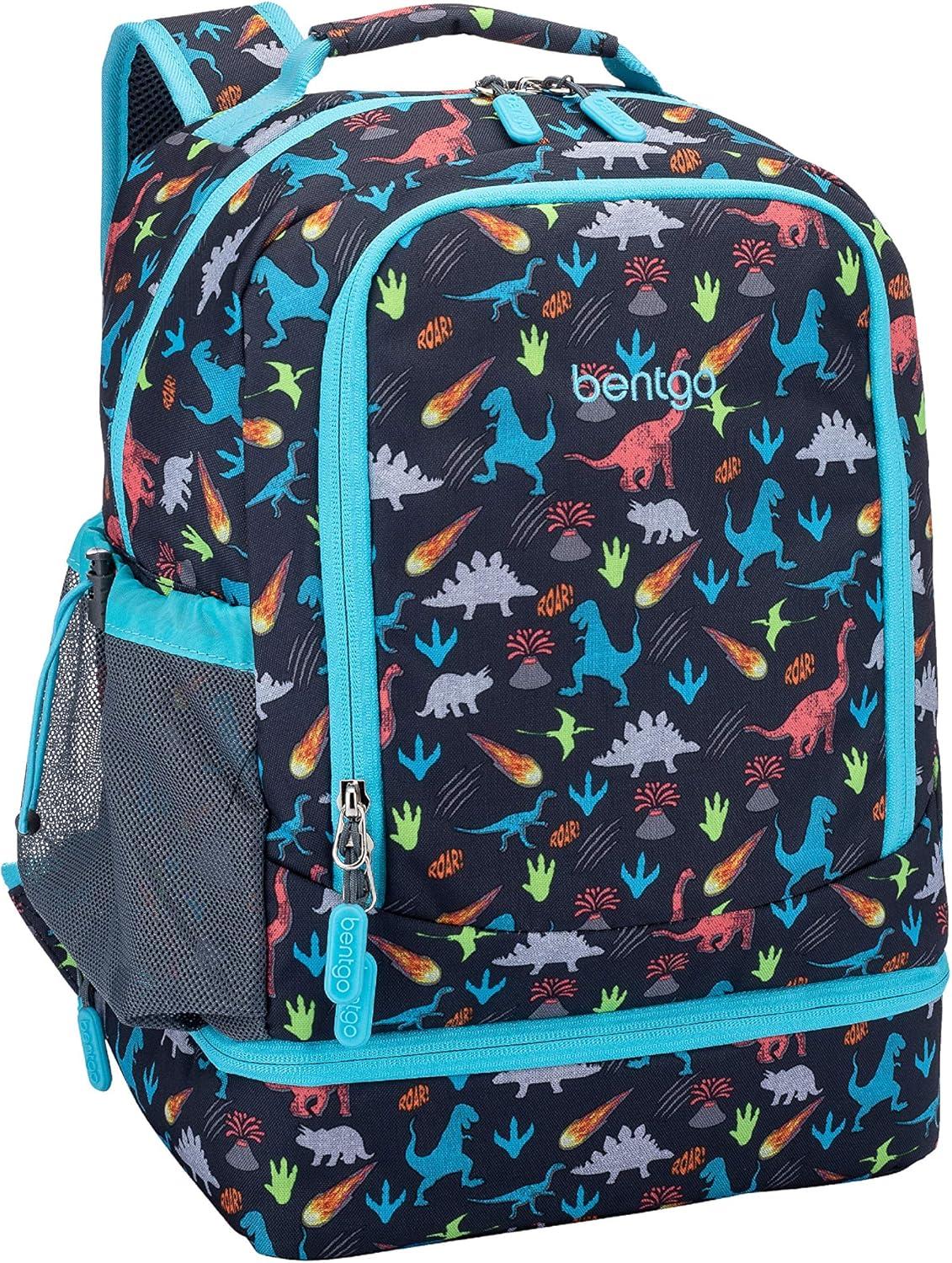 imageBentgo 2in1 Backpack amp Insulated Lunch Bag Set With Kids Prints Lunch Box and 4 Reusable Ice Packs Dinosaur