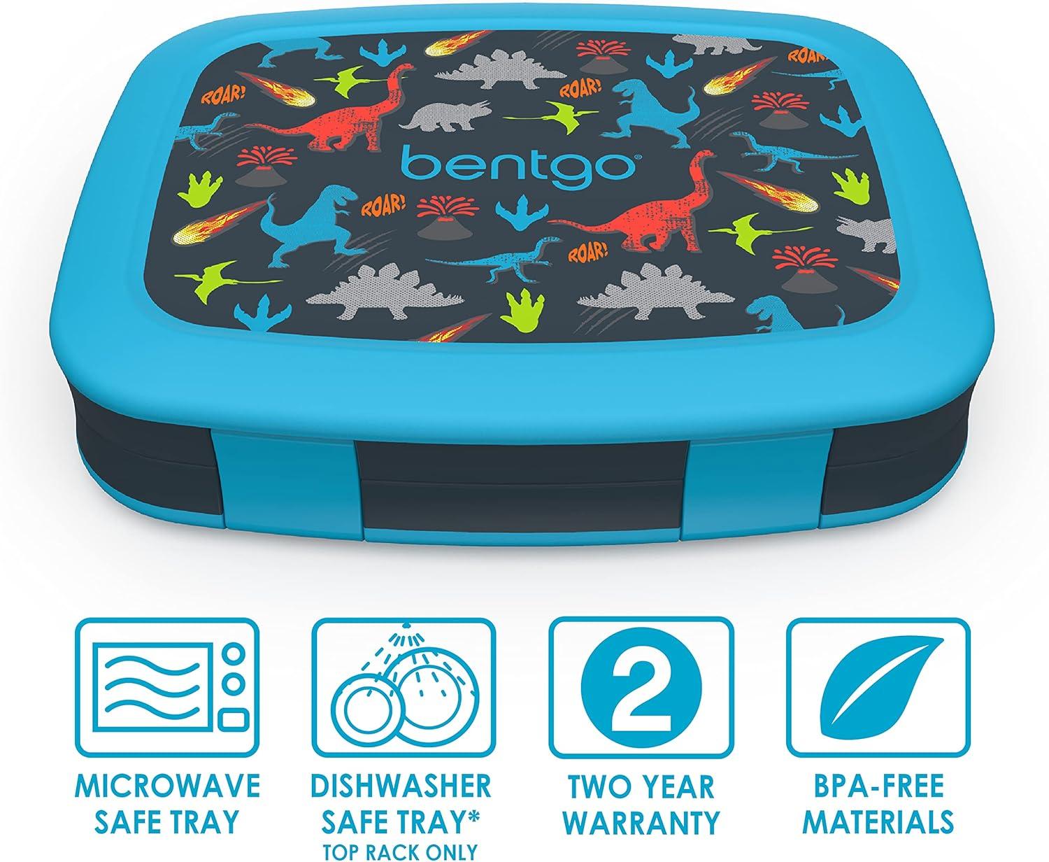 imageBentgo 2in1 Backpack amp Insulated Lunch Bag Set With Kids Prints Lunch Box and 4 Reusable Ice Packs Dinosaur