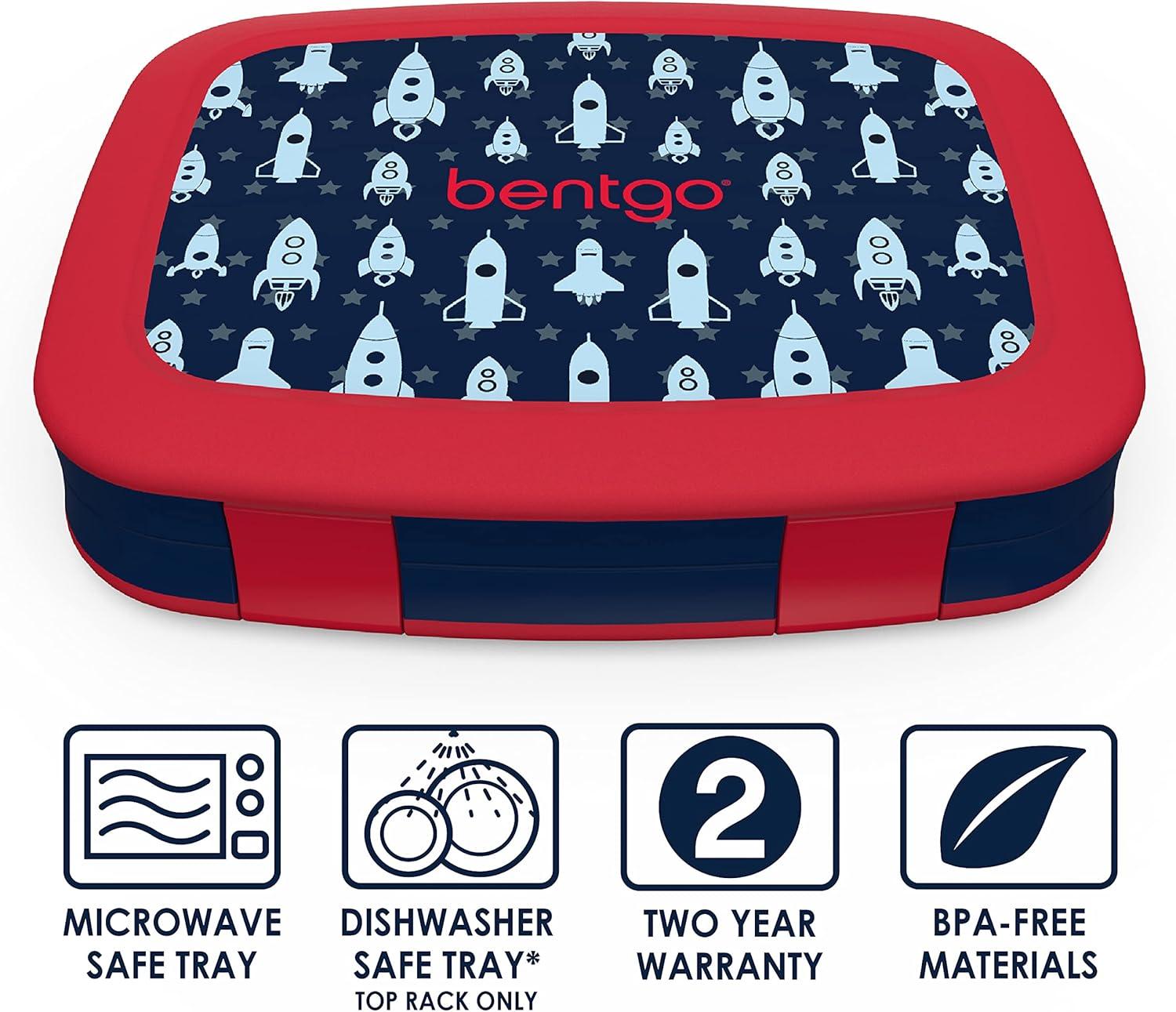 imageBentgo 2in1 Backpack amp Insulated Lunch Bag Set With Kids Prints Lunch Box and 4 Reusable Ice Packs Space Rockets