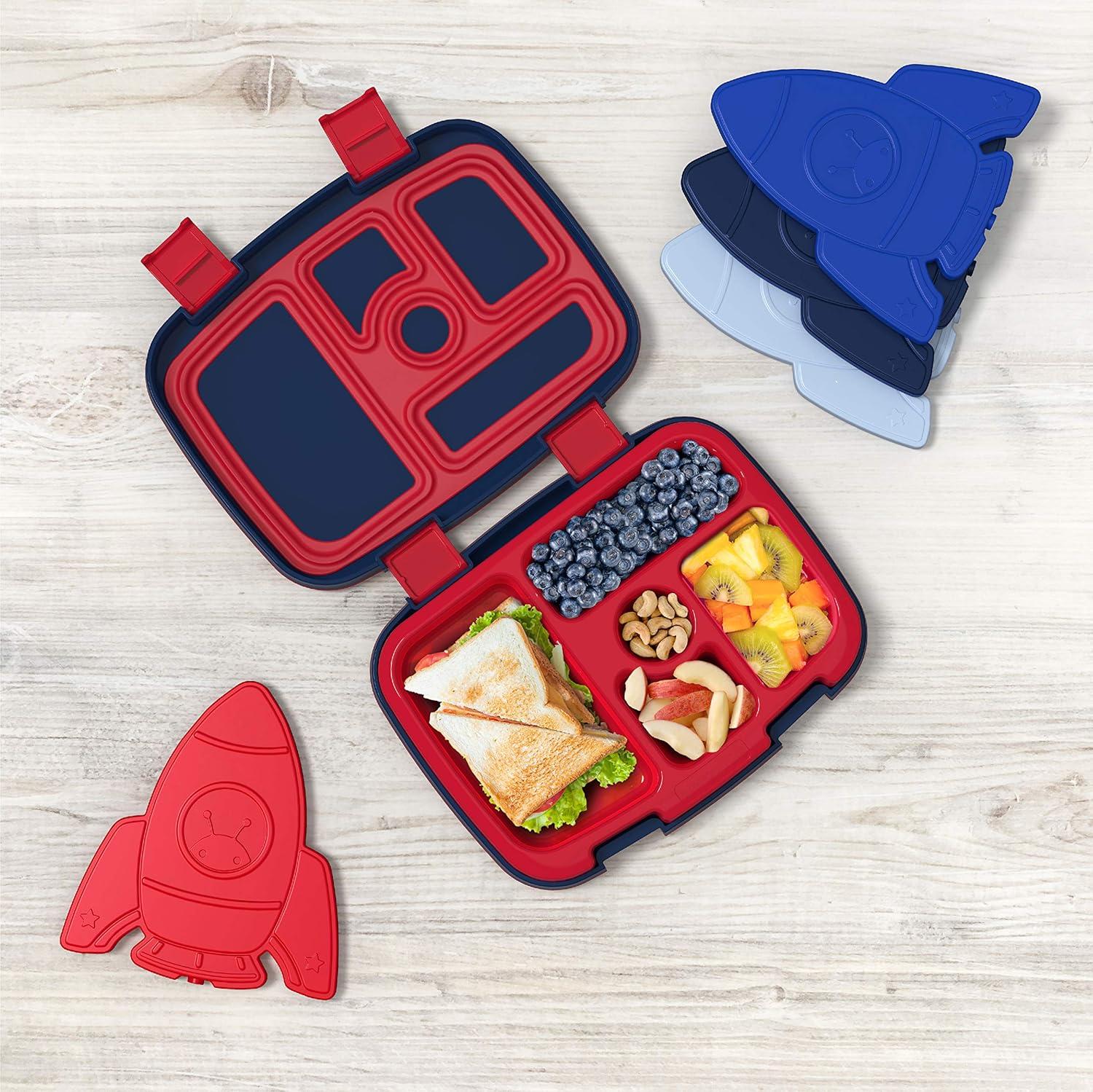 imageBentgo 2in1 Backpack amp Insulated Lunch Bag Set With Kids Prints Lunch Box and 4 Reusable Ice Packs Space Rockets