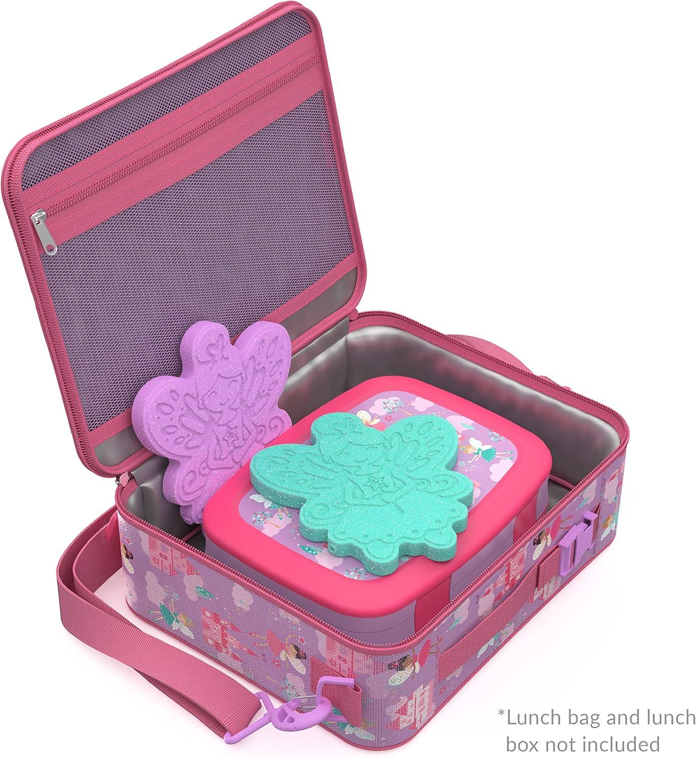 imageBentgo Buddies Glitter Reusable Ice Packs Slim Ice Packs for Lunch Boxes Lunch Bags and Coolers Multicolored 4Pack MermaidGlitter Edition Fairy