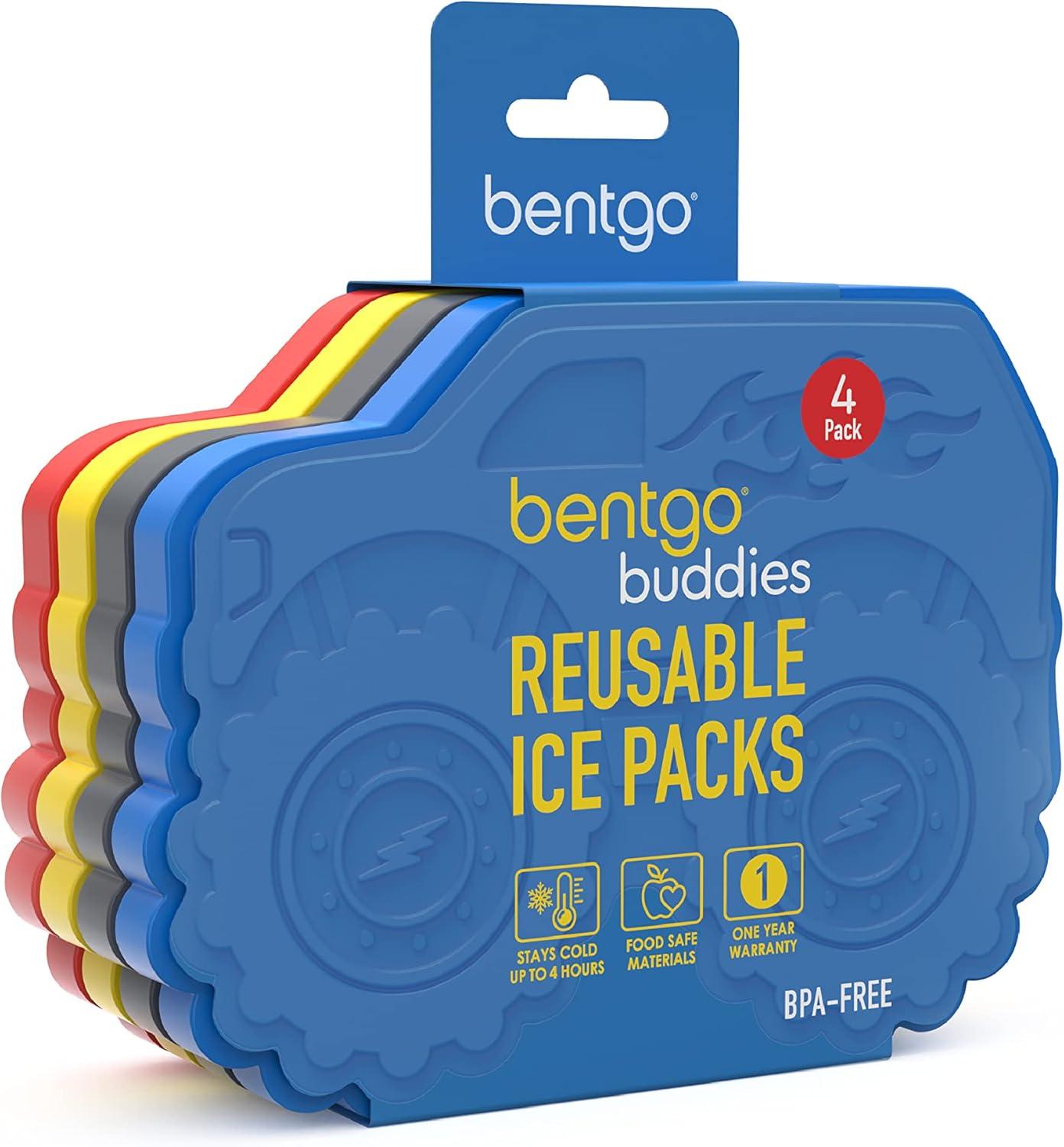 imageBentgo Buddies Glitter Reusable Ice Packs Slim Ice Packs for Lunch Boxes Lunch Bags and Coolers Multicolored 4Pack MermaidTruck
