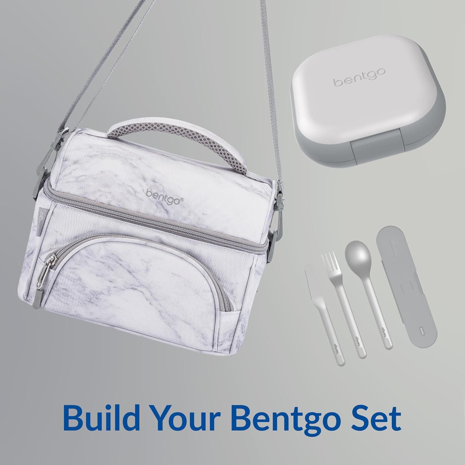 imageBentgo Chill Mini LeakProof Lunch Box BuiltIn Ice Pack Keeps Food Cold 27Cup Capacity for Snacks or a Sandwich 3 or 4 Compartments PFAS amp BPAFree Ideal for Adults amp Kids 3 Lilac MistCrisp Grays