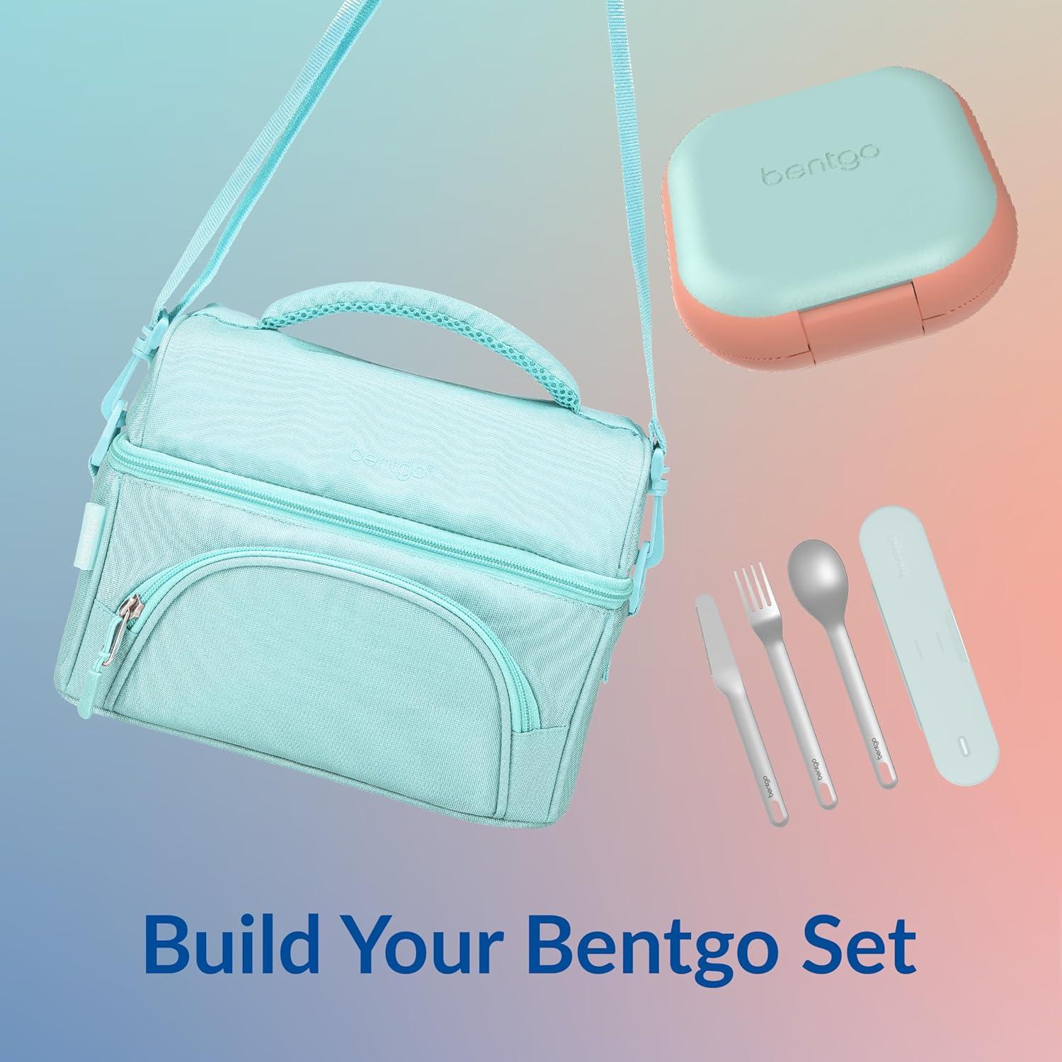 imageBentgo Chill Mini LeakProof Lunch Box BuiltIn Ice Pack Keeps Food Cold 27Cup Capacity for Snacks or a Sandwich 3 or 4 Compartments PFAS amp BPAFree Ideal for Adults amp Kids 3 Lilac MistSeaside Papaya