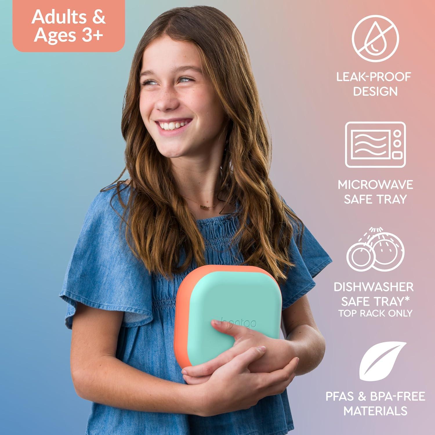 imageBentgo Chill Mini LeakProof Lunch Box BuiltIn Ice Pack Keeps Food Cold 27Cup Capacity for Snacks or a Sandwich 3 or 4 Compartments PFAS amp BPAFree Ideal for Adults amp Kids 3 Lilac MistSeaside Papaya