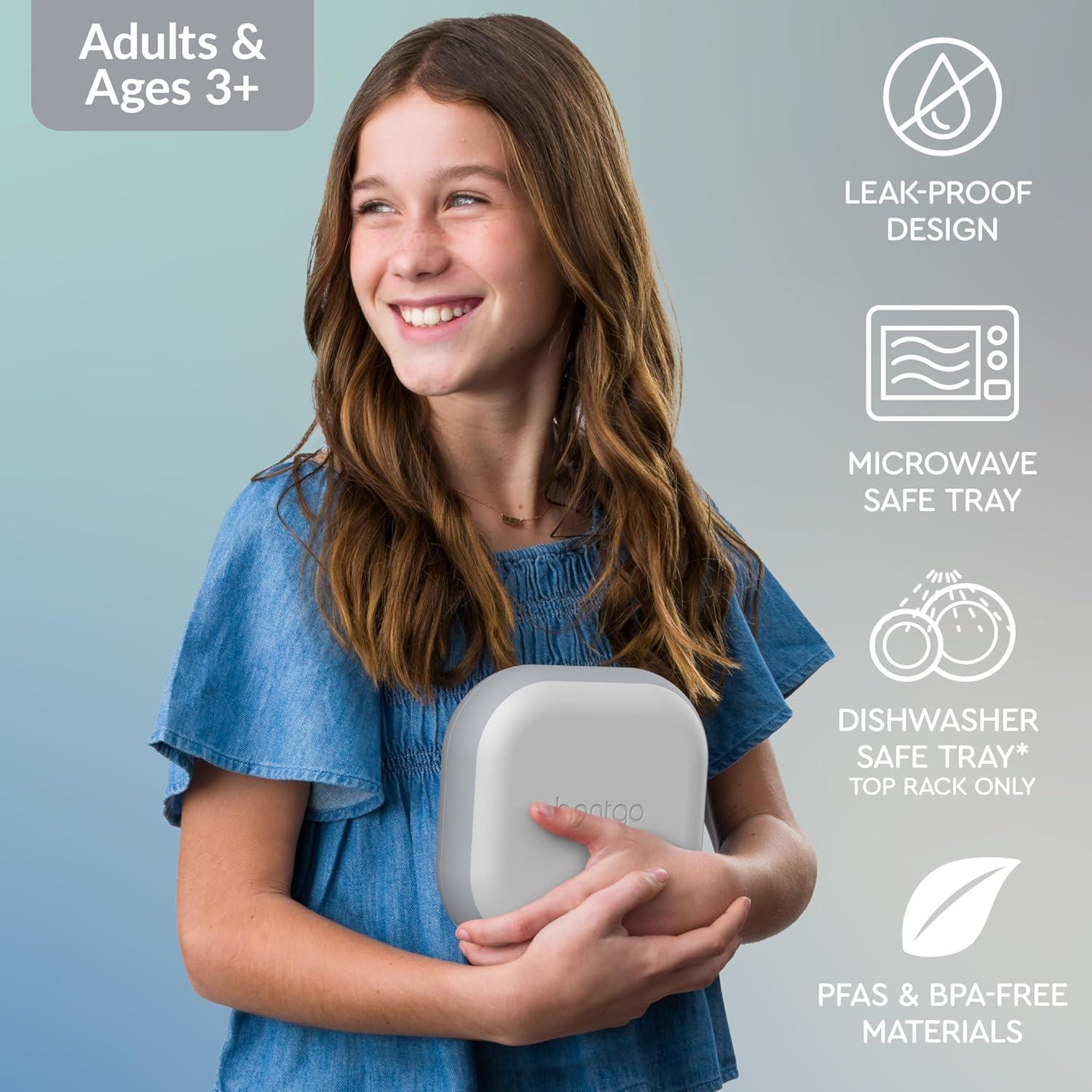 imageBentgo Chill Mini LeakProof Lunch Box BuiltIn Ice Pack Keeps Food Cold 27Cup Capacity for Snacks or a Sandwich 3 or 4 Compartments PFAS amp BPAFree Ideal for Adults amp Kids 3 Lilac MistCrisp Grays
