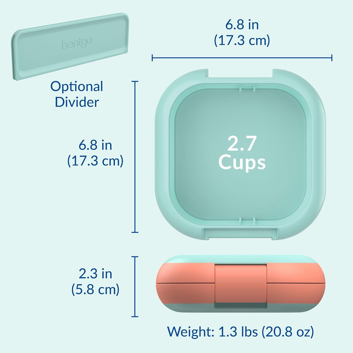 imageBentgo Chill Mini LeakProof Lunch Box BuiltIn Ice Pack Keeps Food Cold 27Cup Capacity for Snacks or a Sandwich 3 or 4 Compartments PFAS amp BPAFree Ideal for Adults amp Kids 3 Lilac MistSeaside Papaya