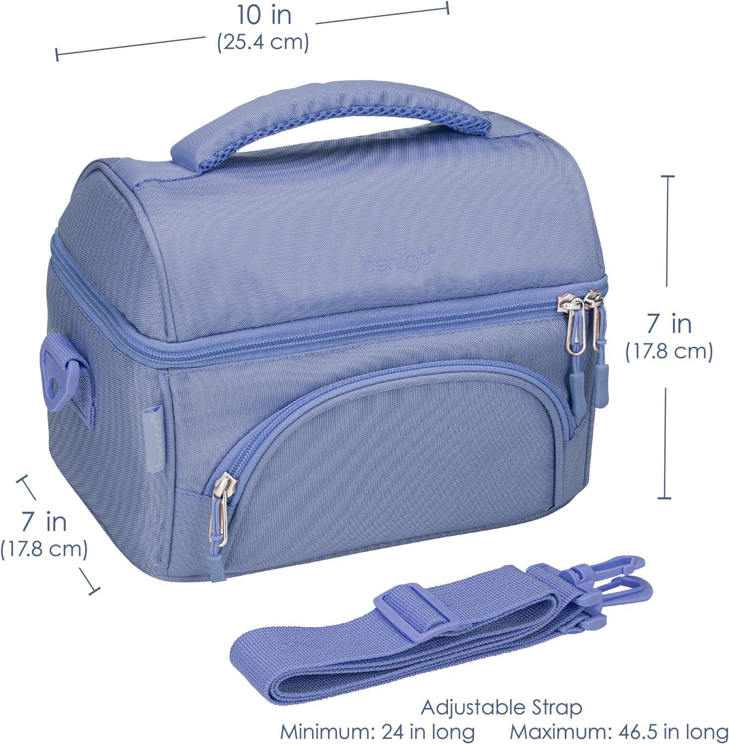 imageBentgo Deluxe Lunch Bag Durable and Insulated Lunch Tote with Zippered Outer Pocket Internal Mesh Pocket Padded amp Adjustable Straps amp 2Way Zippers Fits Most Lunch Boxes Khaki GreenSlate