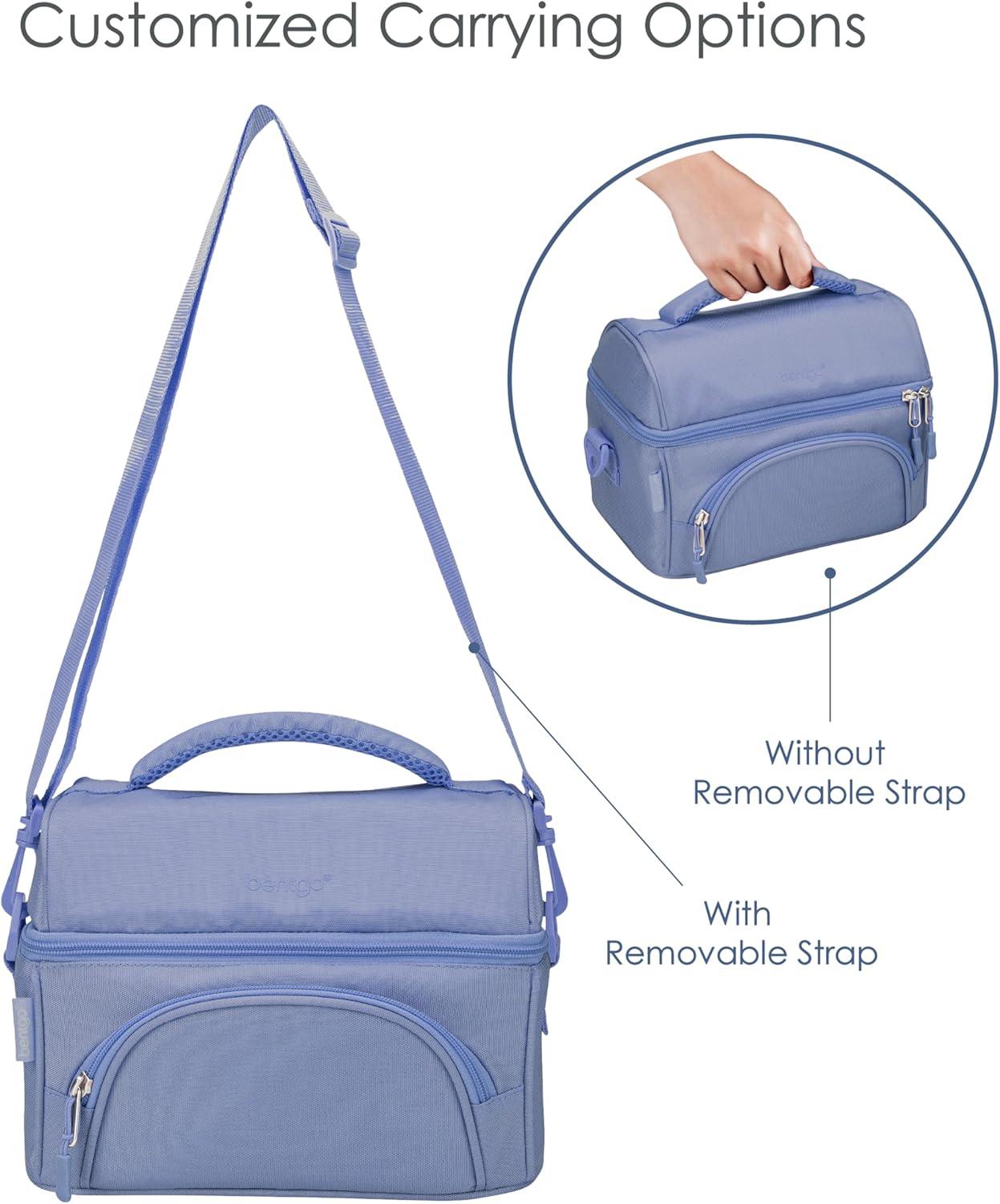 imageBentgo Deluxe Lunch Bag Durable and Insulated Lunch Tote with Zippered Outer Pocket Internal Mesh Pocket Padded amp Adjustable Straps amp 2Way Zippers Fits Most Lunch Boxes Khaki GreenSlate