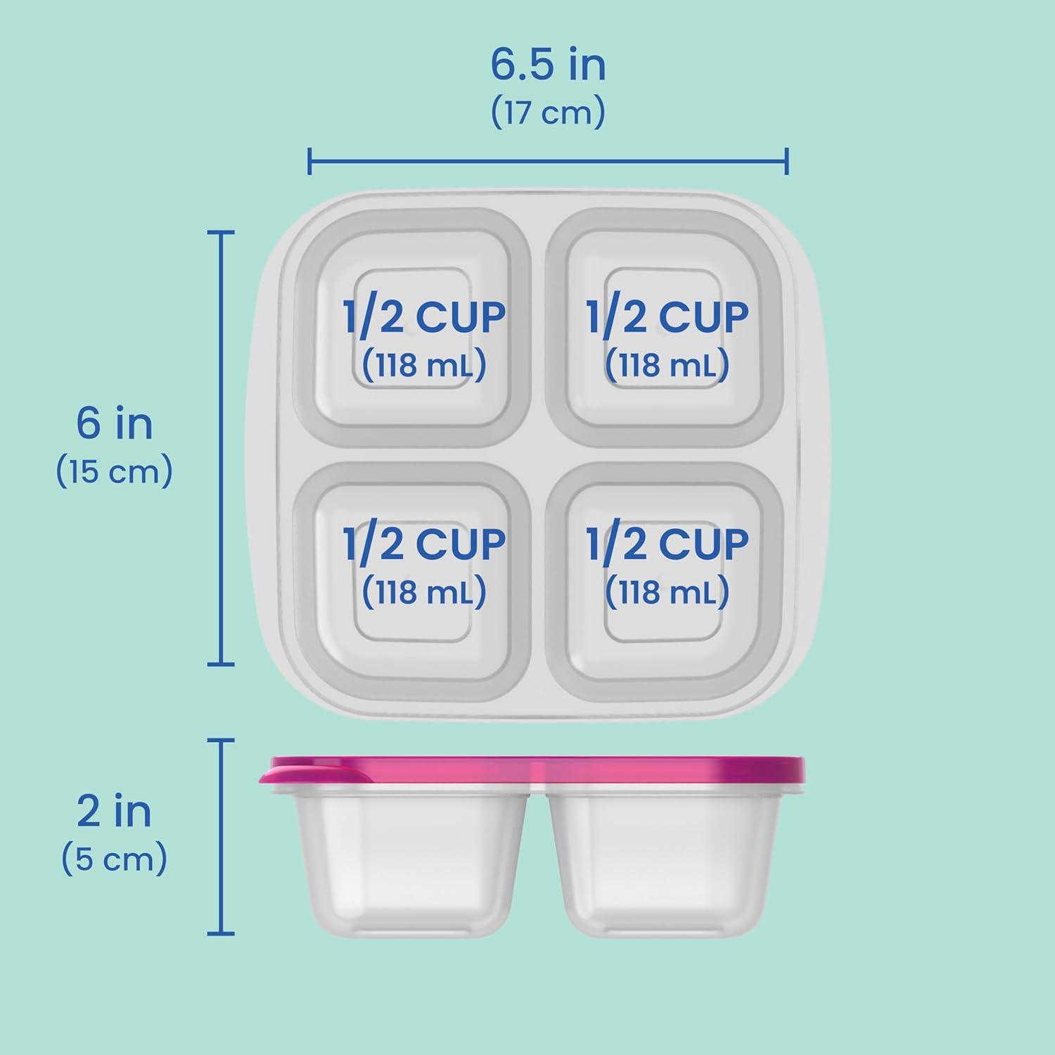 imageBentgo Easyboxes 4Compartment Snack Containers 8Piece Set with 4 Trays amp 4 CustomFit Lids to Seal in Freshness Reusable Food Storage amp Meal Prep Bento BPAFree Containers ClassicBrights