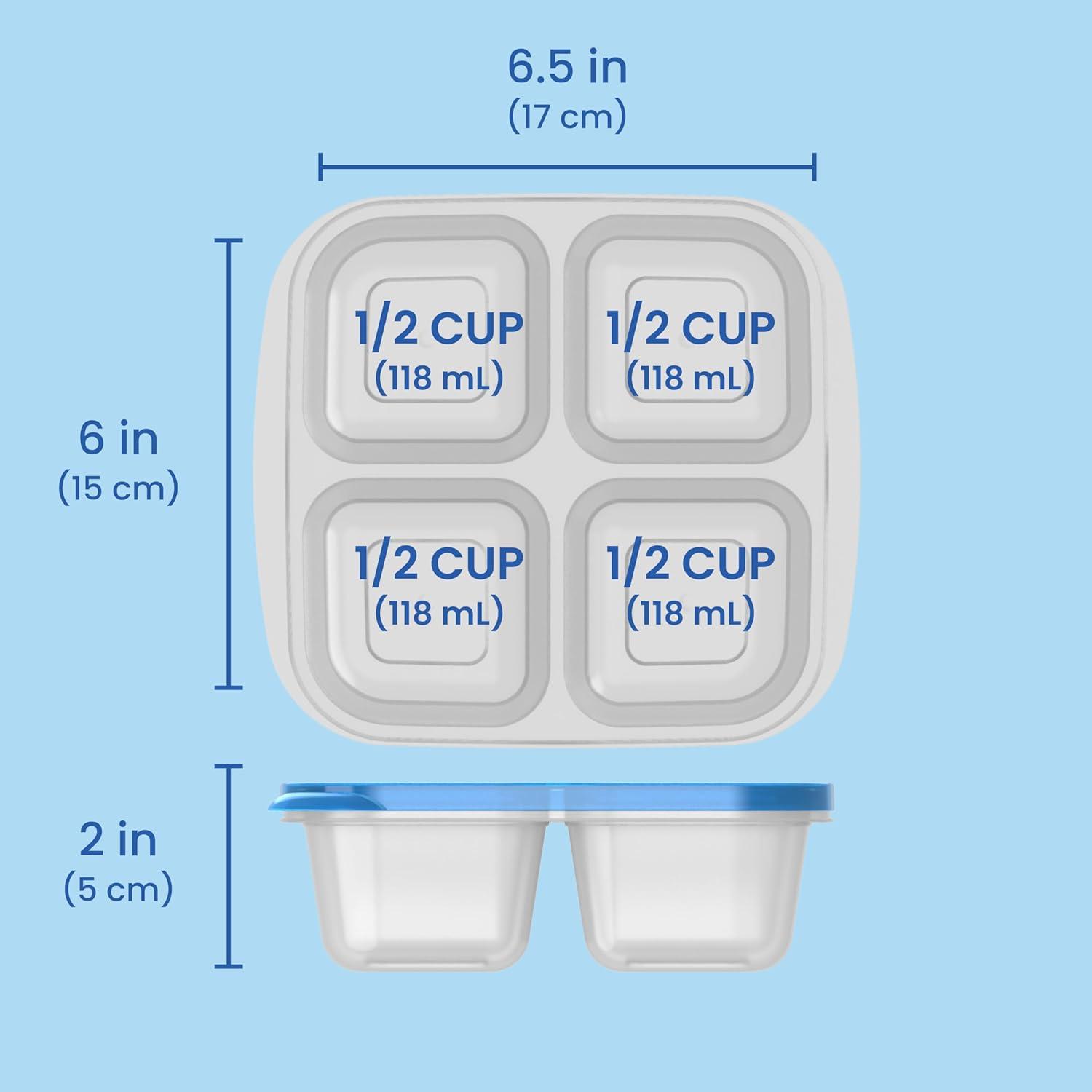 imageBentgo Easyboxes 4Compartment Snack Containers 8Piece Set with 4 Trays amp 4 CustomFit Lids to Seal in Freshness Reusable Food Storage amp Meal Prep Bento BPAFree Containers ClassicClassic