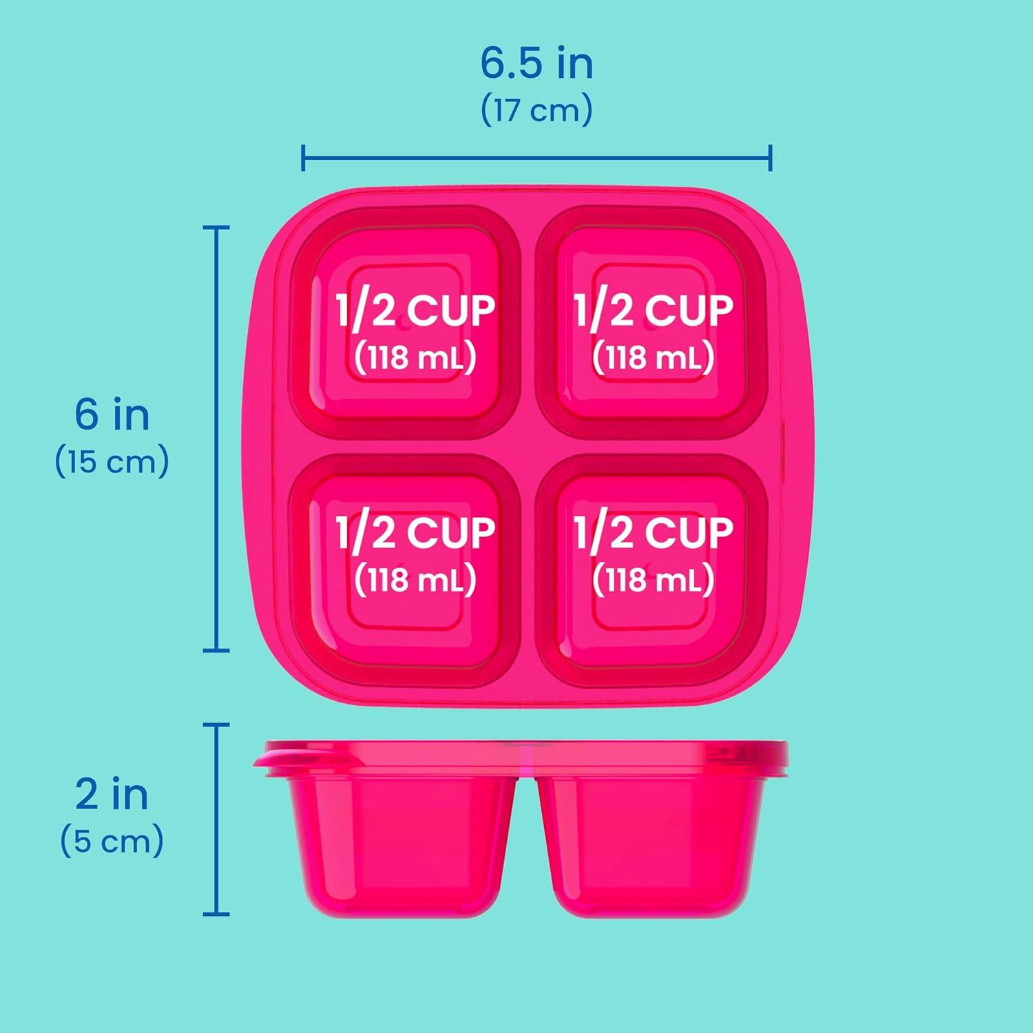 imageBentgo Easyboxes 4Compartment Snack Containers 8Piece Set with 4 Trays amp 4 CustomFit Lids to Seal in Freshness Reusable Food Storage amp Meal Prep Bento BPAFree Containers ClassicJewel Brights