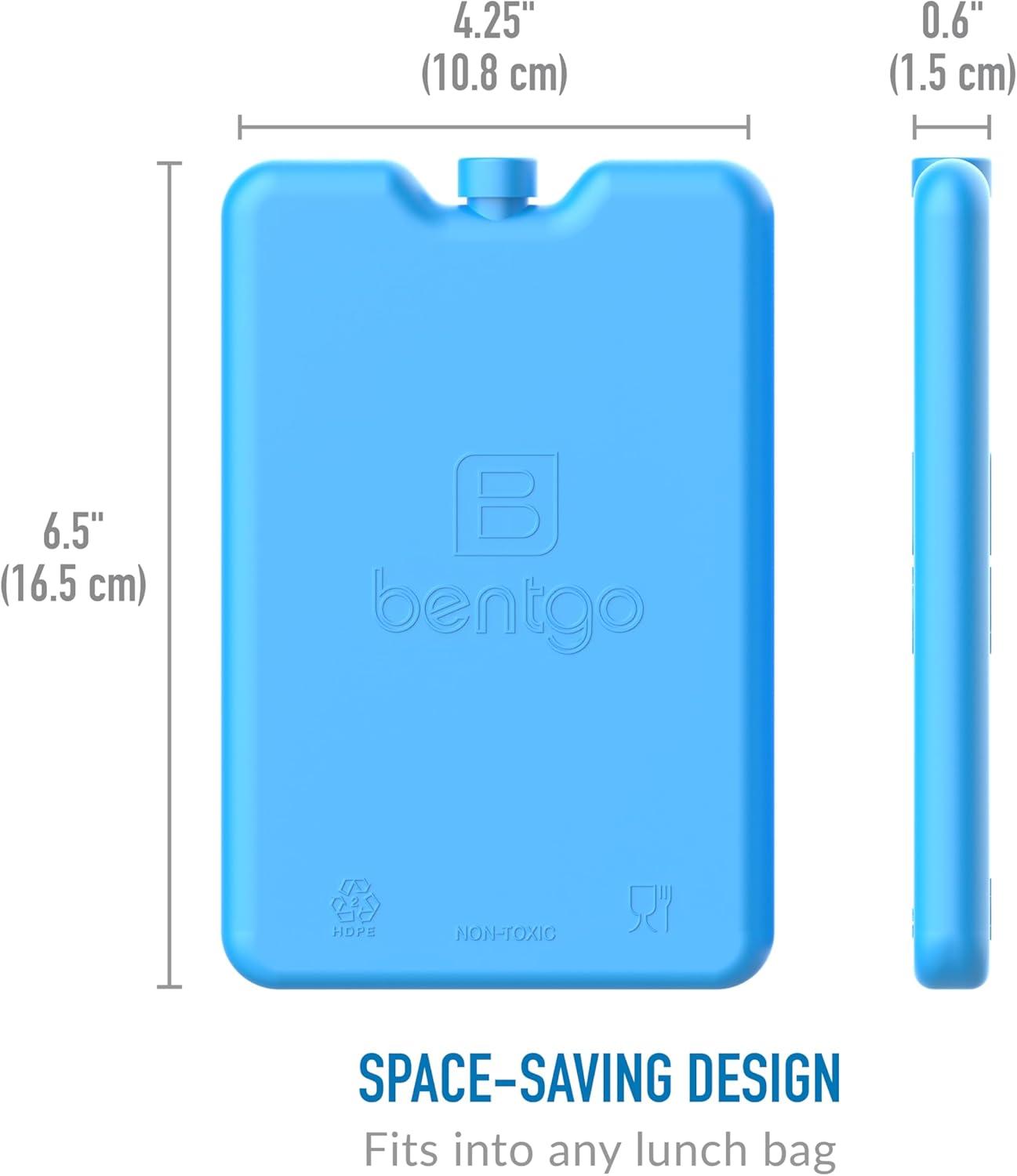 imageBentgo Ice Lunch Chillers UltraThin Ice Packs Perfect for Everyday Use in Lunch Bags Lunch Boxes and Coolers 4 Pack BlueBlue