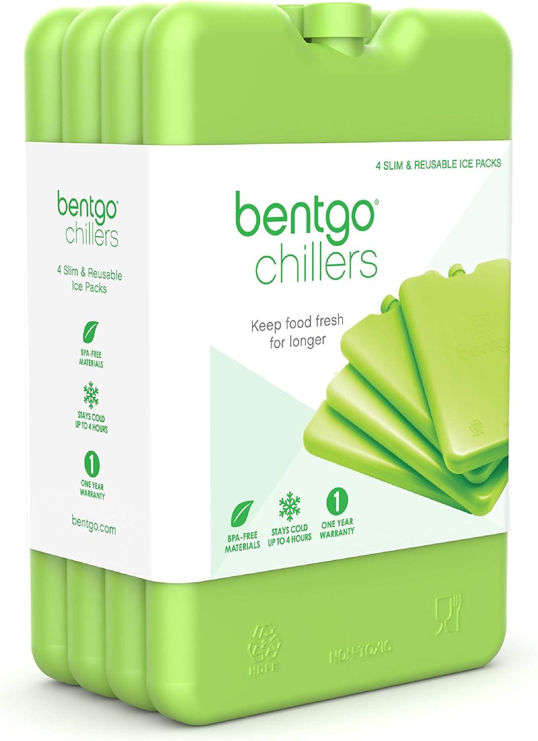 imageBentgo Ice Lunch Chillers UltraThin Ice Packs Perfect for Everyday Use in Lunch Bags Lunch Boxes and Coolers 4 Pack BlueGreen