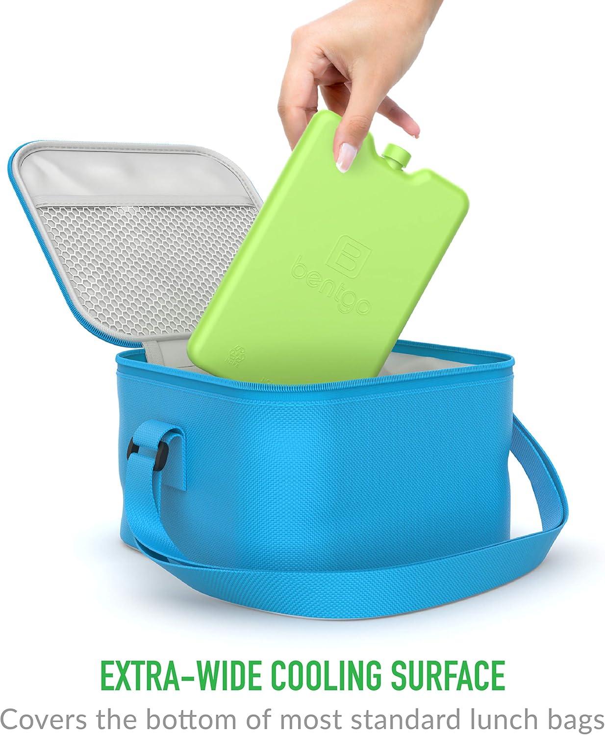 imageBentgo Ice Lunch Chillers UltraThin Ice Packs Perfect for Everyday Use in Lunch Bags Lunch Boxes and Coolers 4 Pack BlueGreen