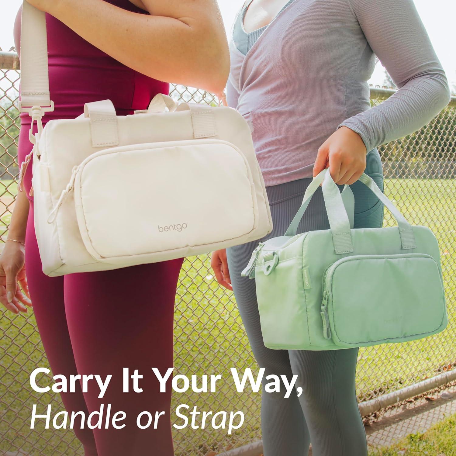 imageBentgo Insulated Lunch Bag ExtraLarge Capacity Adult Lunch Bag with Shoulder Strap and External Storage Compartment Durable Lightweight Ideal for Work School amp Meals On the Go LavenderBone