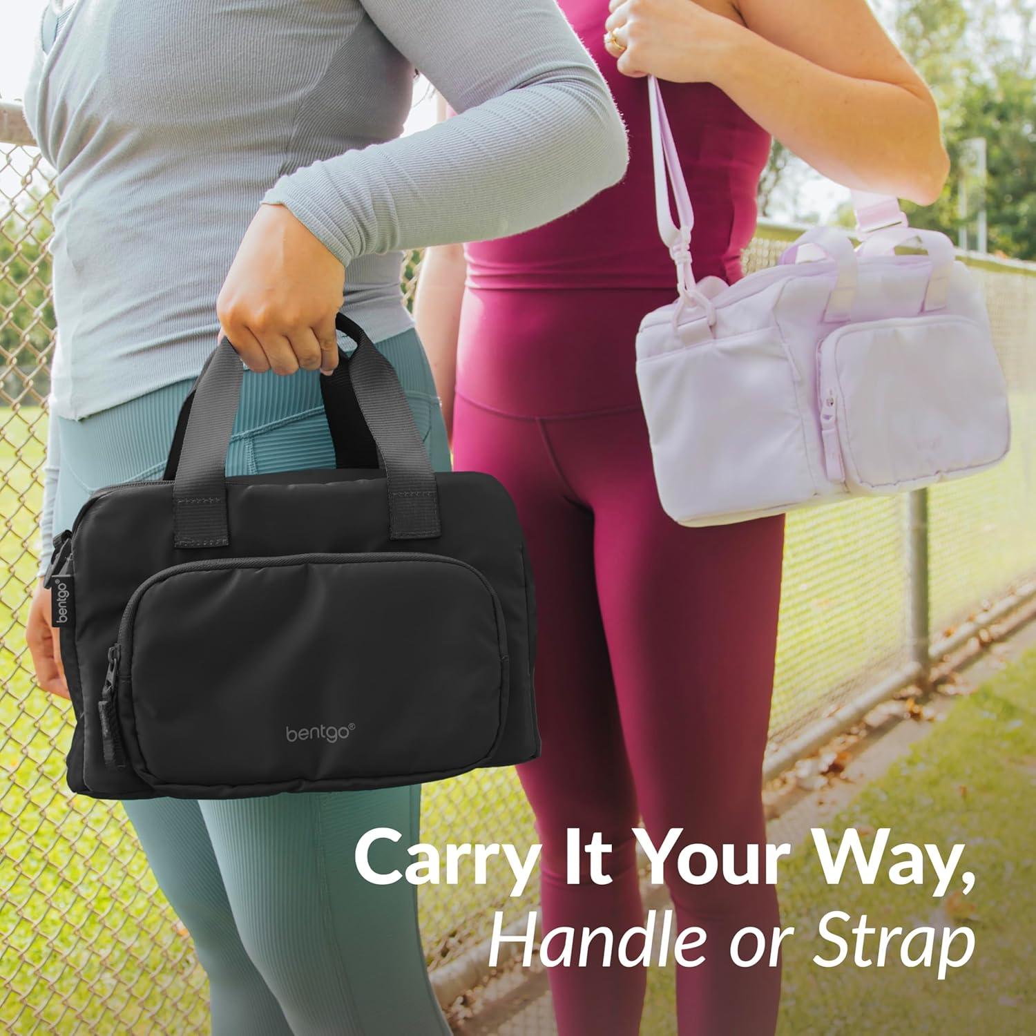 imageBentgo Insulated Lunch Bag ExtraLarge Capacity Adult Lunch Bag with Shoulder Strap and External Storage Compartment Durable Lightweight Ideal for Work School amp Meals On the Go LavenderObsidian