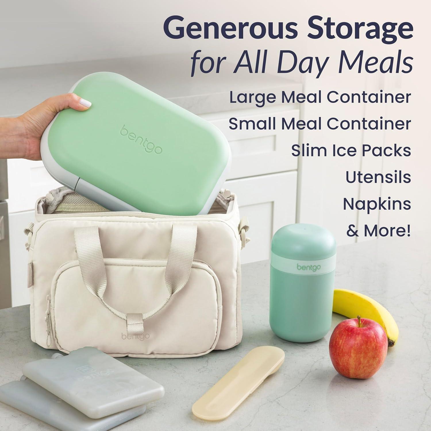 imageBentgo Insulated Lunch Bag ExtraLarge Capacity Adult Lunch Bag with Shoulder Strap and External Storage Compartment Durable Lightweight Ideal for Work School amp Meals On the Go LavenderBone
