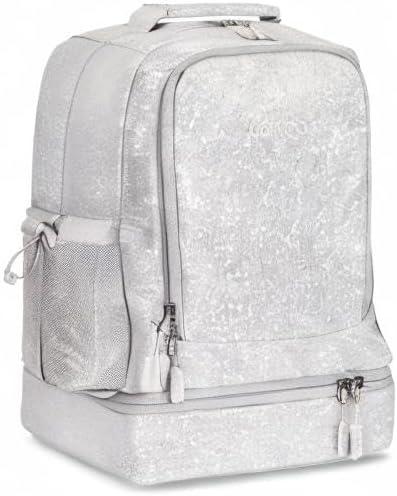 imageBentgo Kids 2in1 Backpack amp Insulated Lunch Bag Glitter Designed 16 Backpack for School amp Travel Durable Water Resistant Padded amp Large Compartments Glitter Edition Petal PinkGlitter Edition Silver