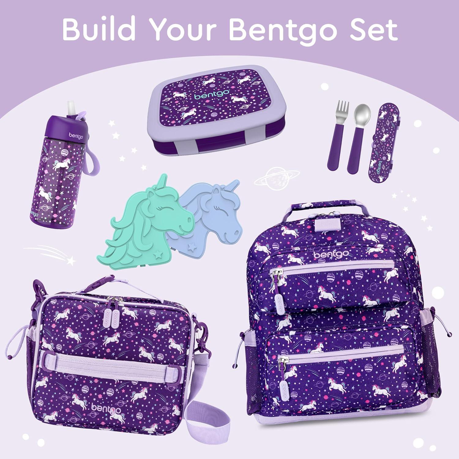 imageBentgo Kids 5Compartment LeakProof BentoStyle Lunch Box Whimsy amp Wonder Collection Ideal for Ages 37 DropProof amp Durable Dishwasher Safe amp PFAS amp BPAFree Materials Geo SpeckleUnicorn