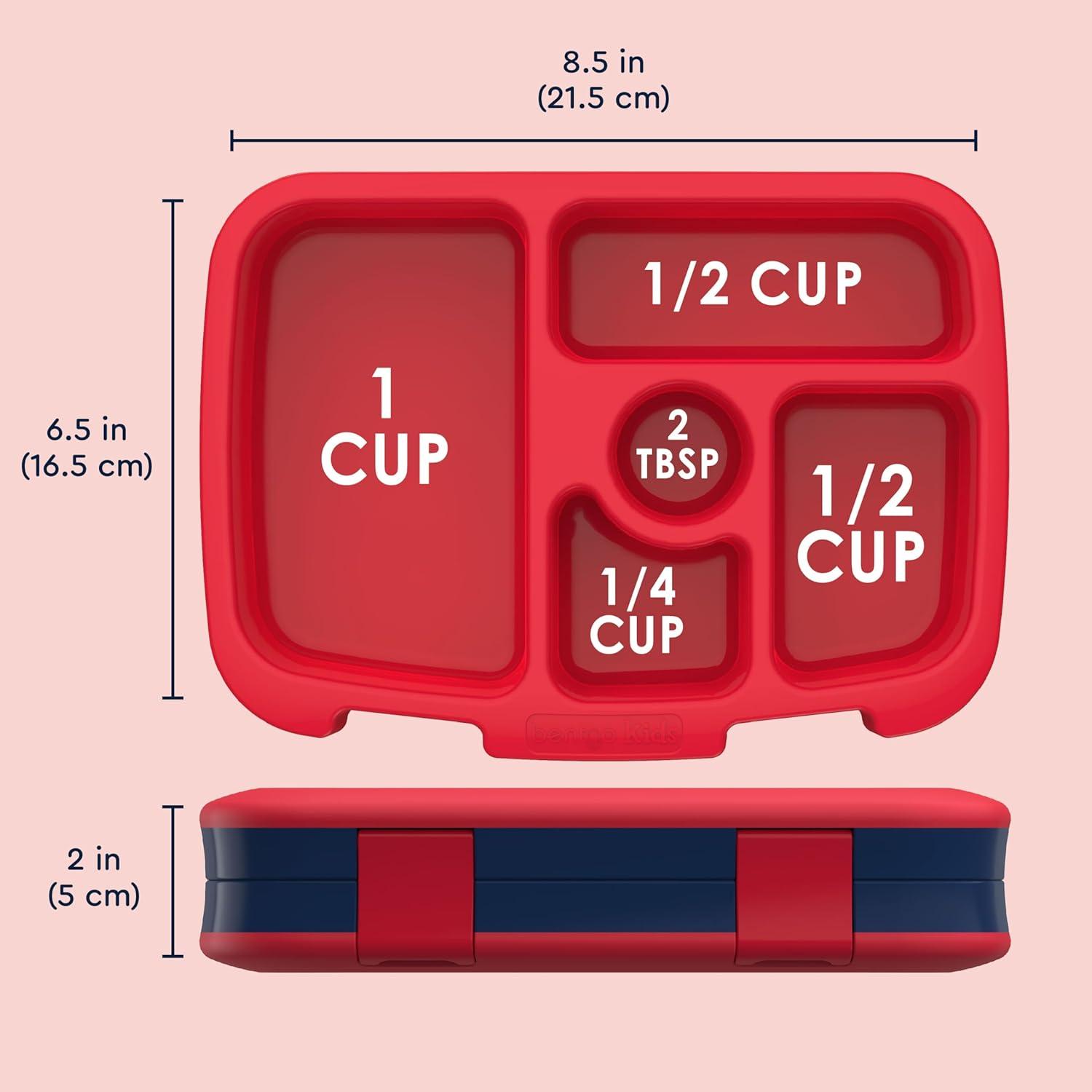 imageBentgo Kids 5Compartment LeakProof BentoStyle Lunch Box Whimsy amp Wonder Collection Ideal for Ages 37 DropProof amp Durable Dishwasher Safe amp PFAS amp BPAFree Materials Geo SpeckleRocket