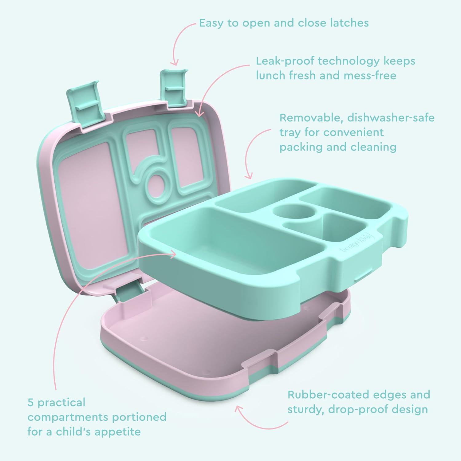 imageBentgo Kids 5Compartment LeakProof BentoStyle Lunch Box Whimsy amp Wonder Collection Ideal for Ages 37 DropProof amp Durable Dishwasher Safe amp PFAS amp BPAFree Materials Geo SpeckleLeopard