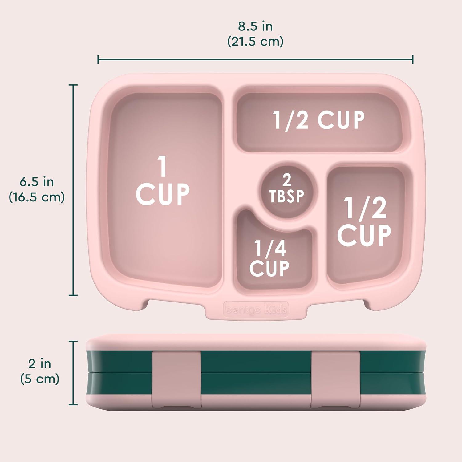 imageBentgo Kids 5Compartment LeakProof BentoStyle Lunch Box Whimsy amp Wonder Collection Ideal for Ages 37 DropProof amp Durable Dishwasher Safe amp PFAS amp BPAFree Materials Geo SpeckleGreen Rainbow