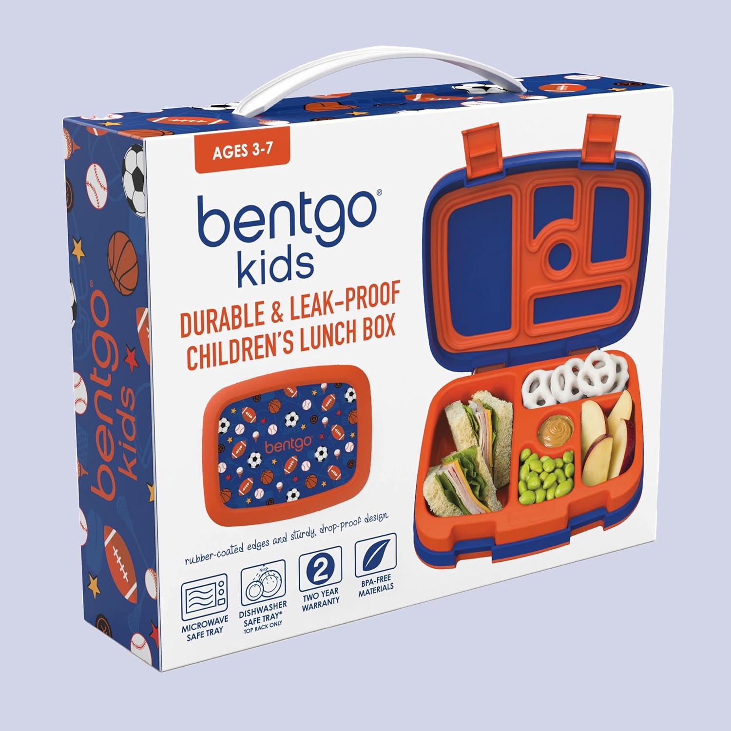 imageBentgo Kids 5Compartment LeakProof BentoStyle Lunch Box Whimsy amp Wonder Collection Ideal for Ages 37 DropProof amp Durable Dishwasher Safe amp PFAS amp BPAFree Materials Geo SpeckleSports