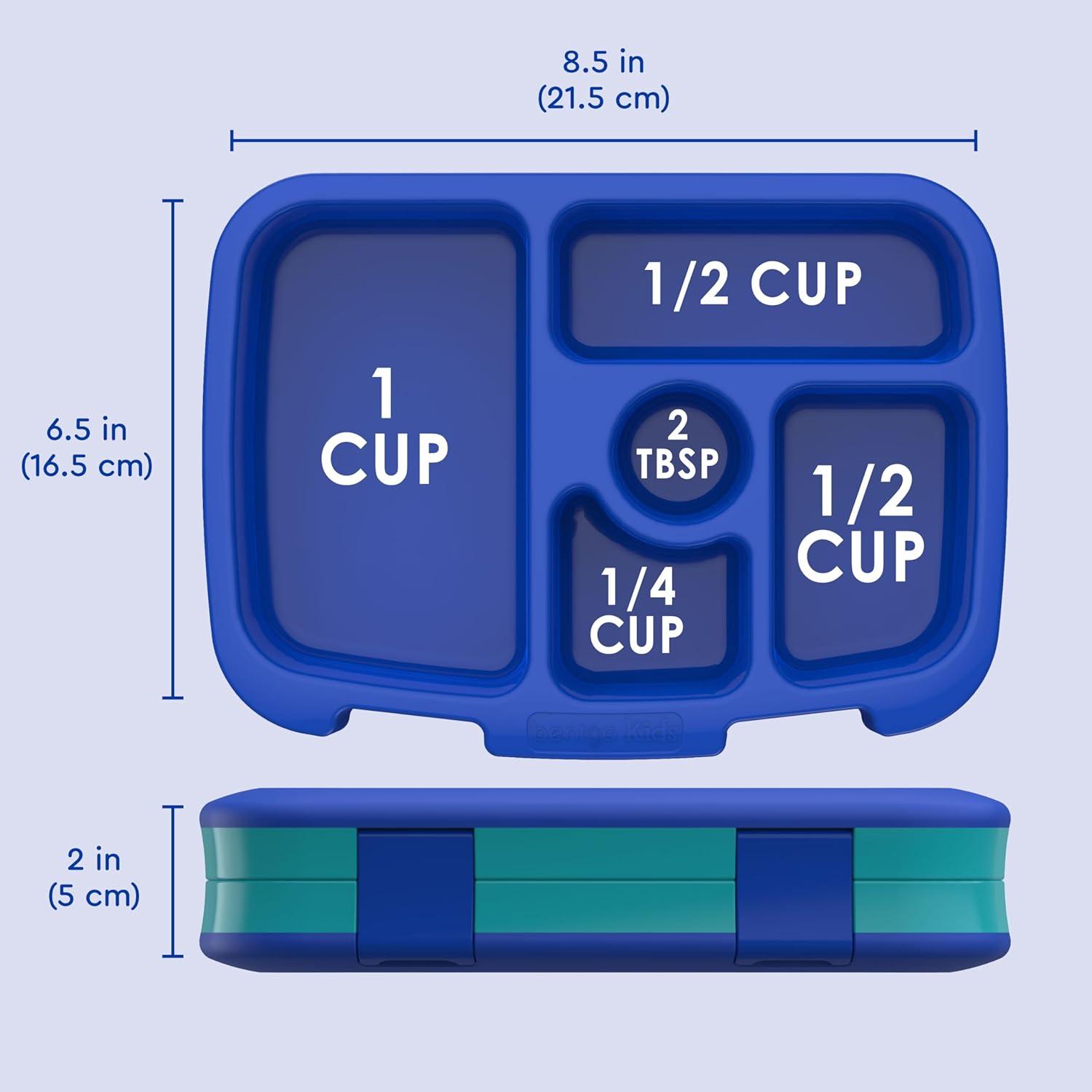imageBentgo Kids 5Compartment LeakProof BentoStyle Lunch Box Whimsy amp Wonder Collection Ideal for Ages 37 DropProof amp Durable Dishwasher Safe amp PFAS amp BPAFree Materials Geo SpeckleSharks