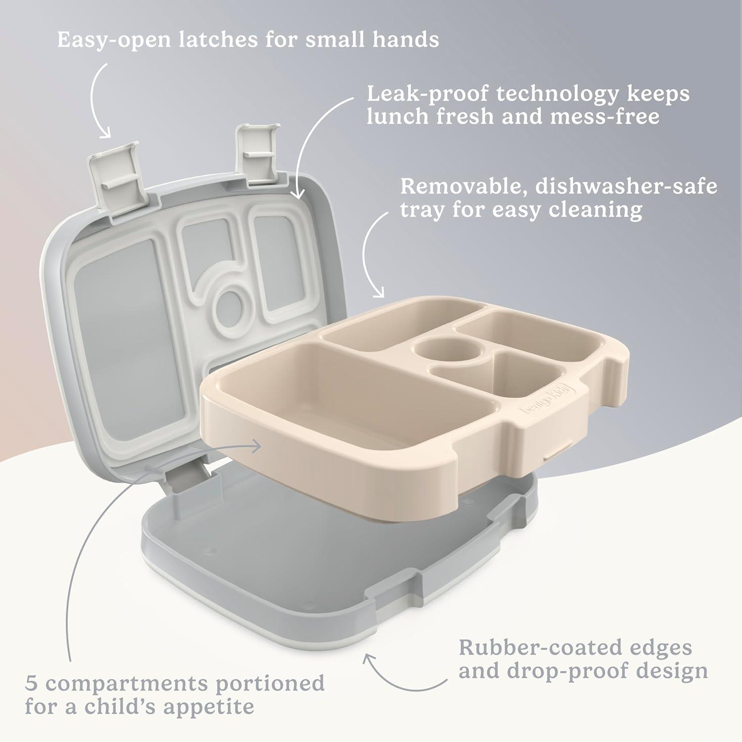 imageBentgo Kids 5Compartment LeakProof BentoStyle Lunch Box Whimsy amp Wonder Collection Ideal for Ages 37 DropProof amp Durable Dishwasher Safe amp PFAS amp BPAFree Materials Geo SpeckleStarry Sprinkle