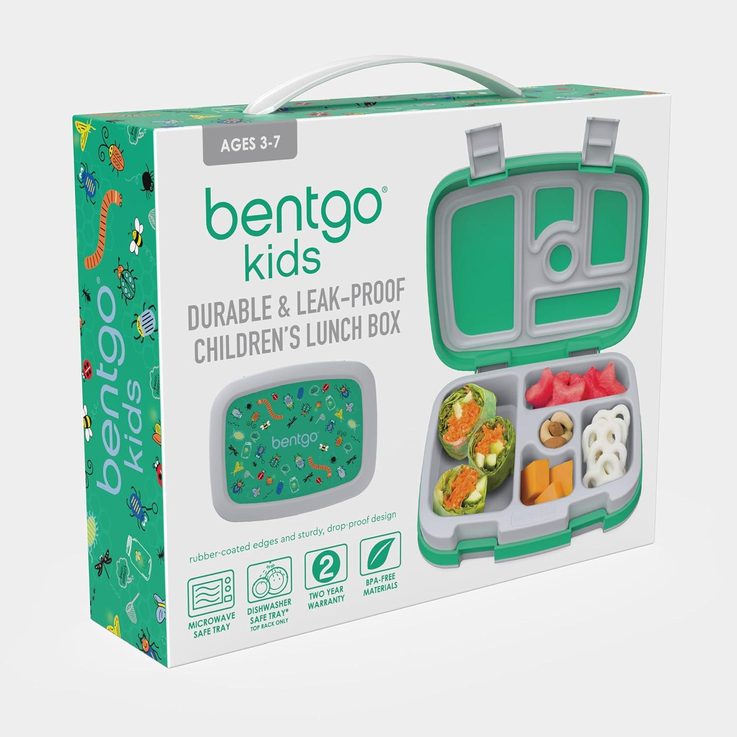 imageBentgo Kids 5Compartment LeakProof BentoStyle Lunch Box Whimsy amp Wonder Collection Ideal for Ages 37 DropProof amp Durable Dishwasher Safe amp PFAS amp BPAFree Materials Geo SpeckleBug Buddies