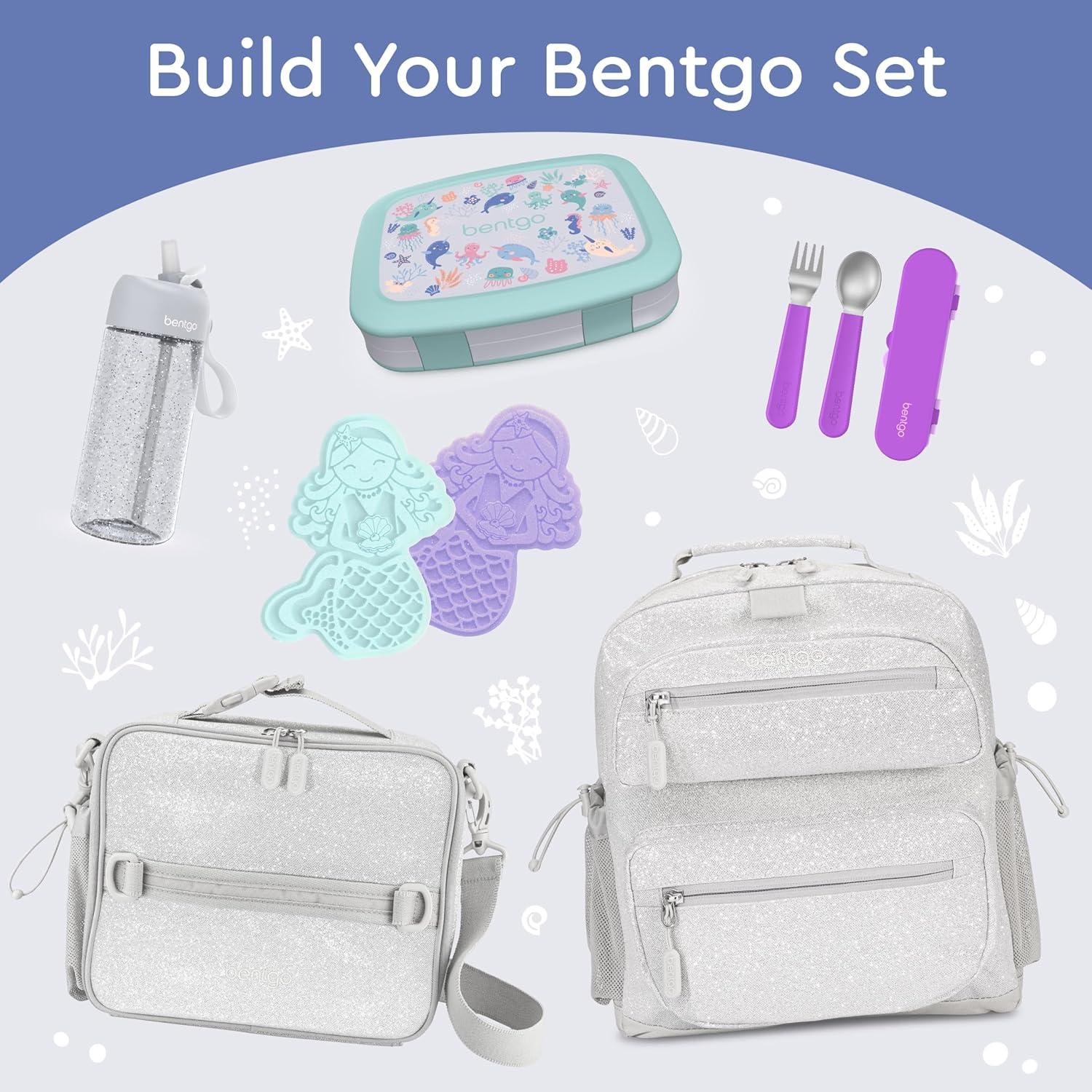 imageBentgo Kids 5Compartment LeakProof BentoStyle Lunch Box Whimsy amp Wonder Collection Ideal for Ages 37 DropProof amp Durable Dishwasher Safe amp PFAS amp BPAFree Materials Geo SpeckleSea Life