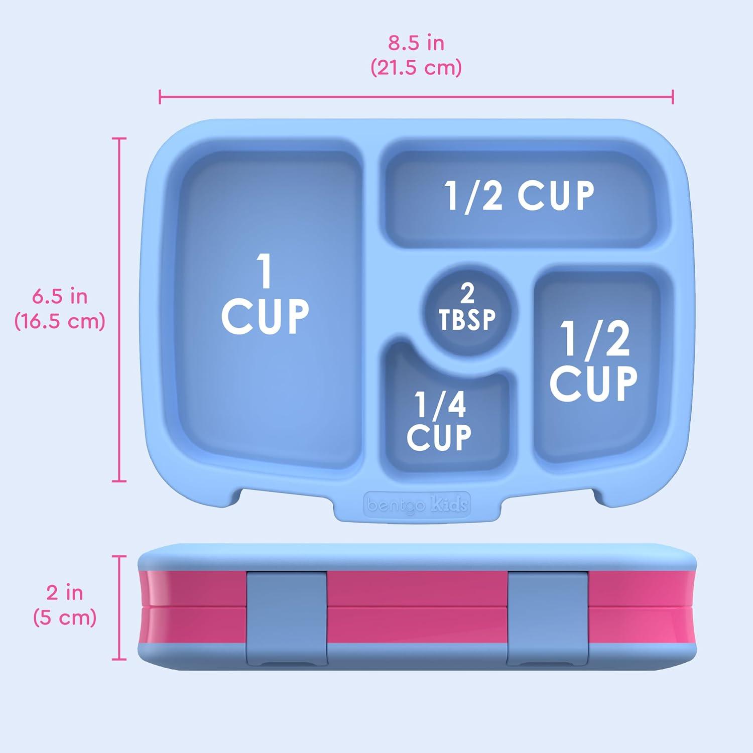imageBentgo Kids 5Compartment LeakProof BentoStyle Lunch Box Whimsy amp Wonder Collection Ideal for Ages 37 DropProof amp Durable Dishwasher Safe amp PFAS amp BPAFree Materials Geo SpeckleRainbows and Butterflies