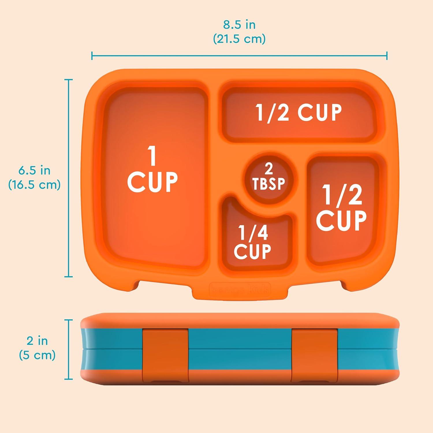 imageBentgo Kids 5Compartment LeakProof BentoStyle Lunch Box Whimsy amp Wonder Collection Ideal for Ages 37 DropProof amp Durable Dishwasher Safe amp PFAS amp BPAFree Materials Geo SpecklePlanes