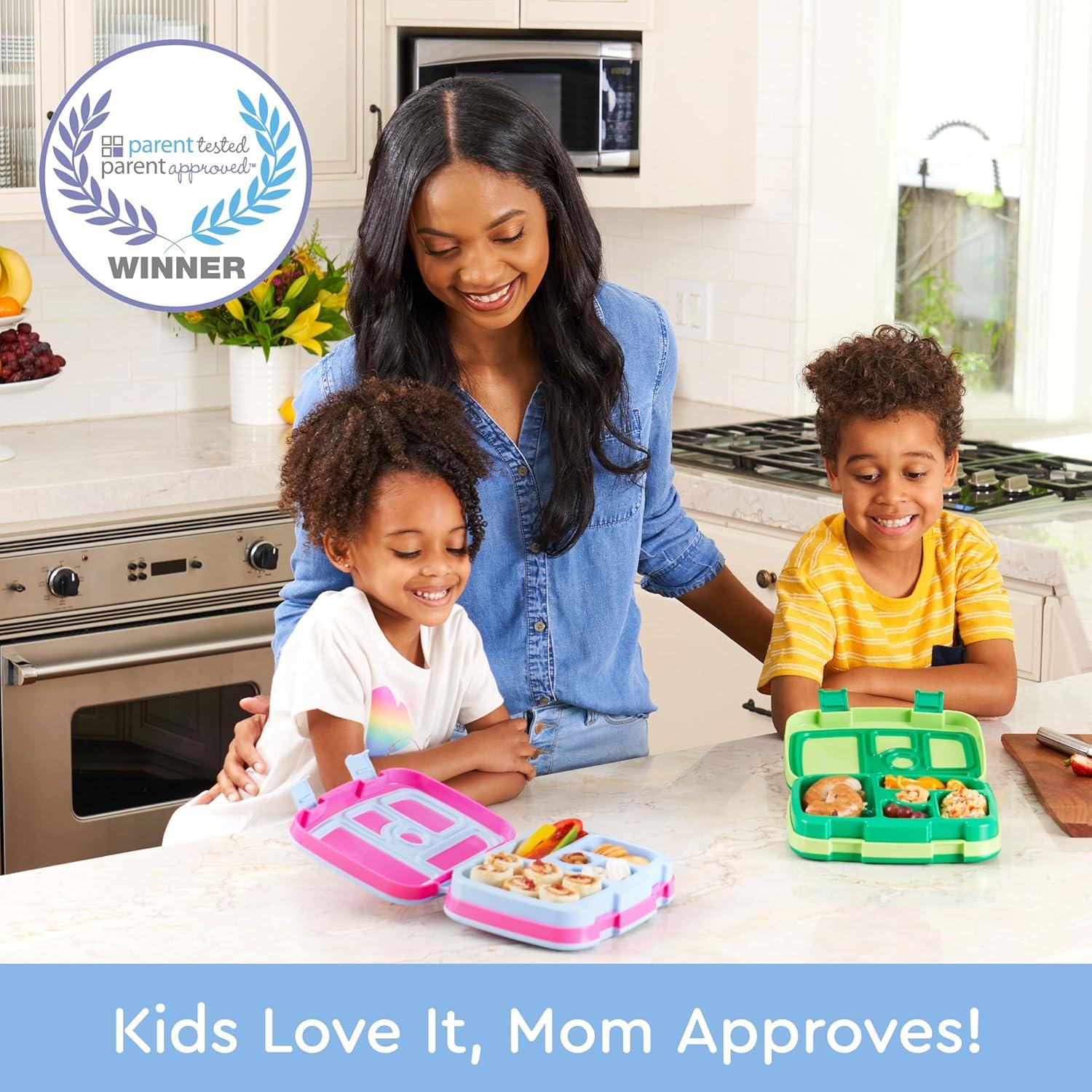 imageBentgo Kids 5Compartment LeakProof BentoStyle Lunch Box Whimsy amp Wonder Collection Ideal for Ages 37 DropProof amp Durable Dishwasher Safe amp PFAS amp BPAFree Materials Geo SpeckleRainbows and Butterflies