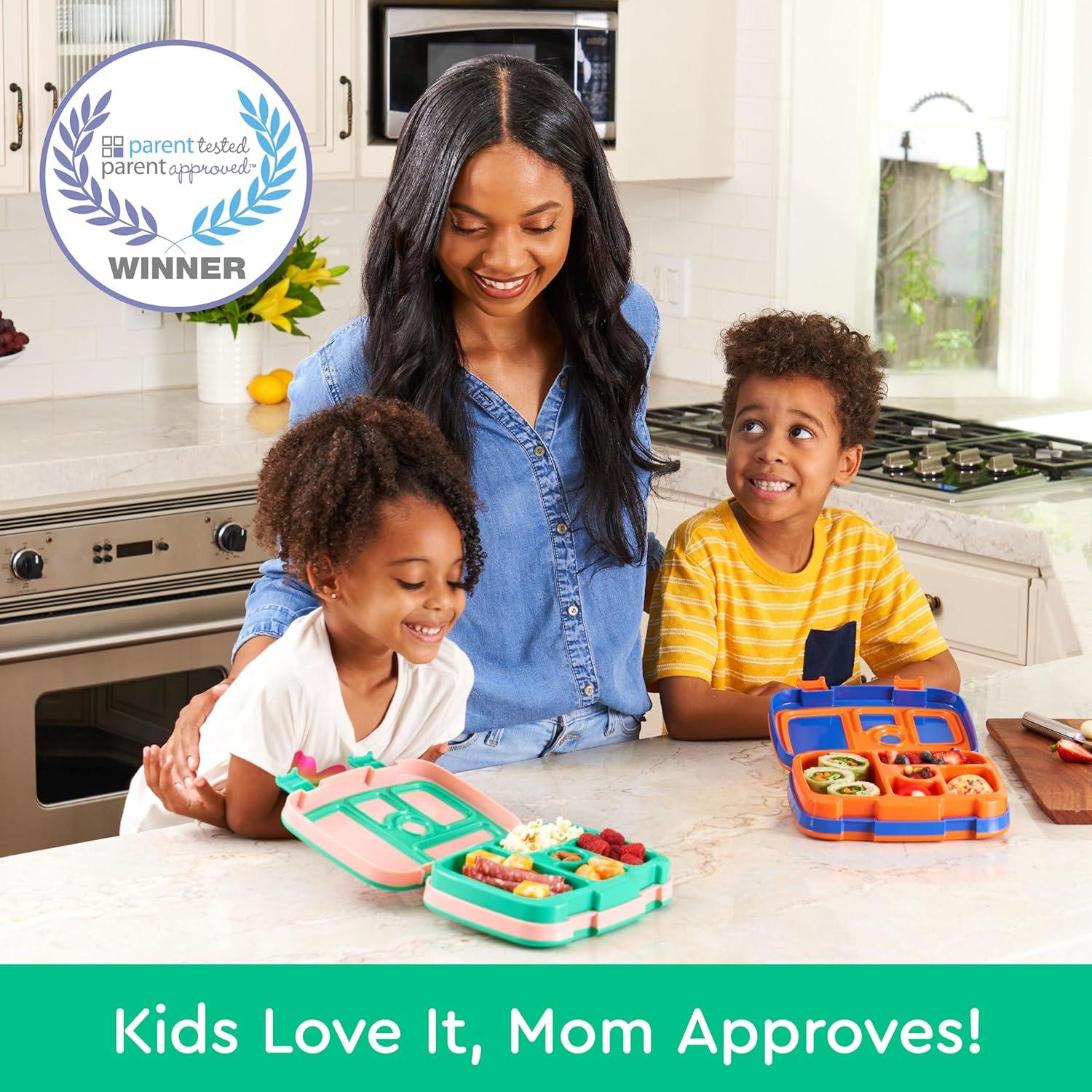 imageBentgo Kids 5Compartment LeakProof BentoStyle Lunch Box Whimsy amp Wonder Collection Ideal for Ages 37 DropProof amp Durable Dishwasher Safe amp PFAS amp BPAFree Materials Geo SpeckleTropical