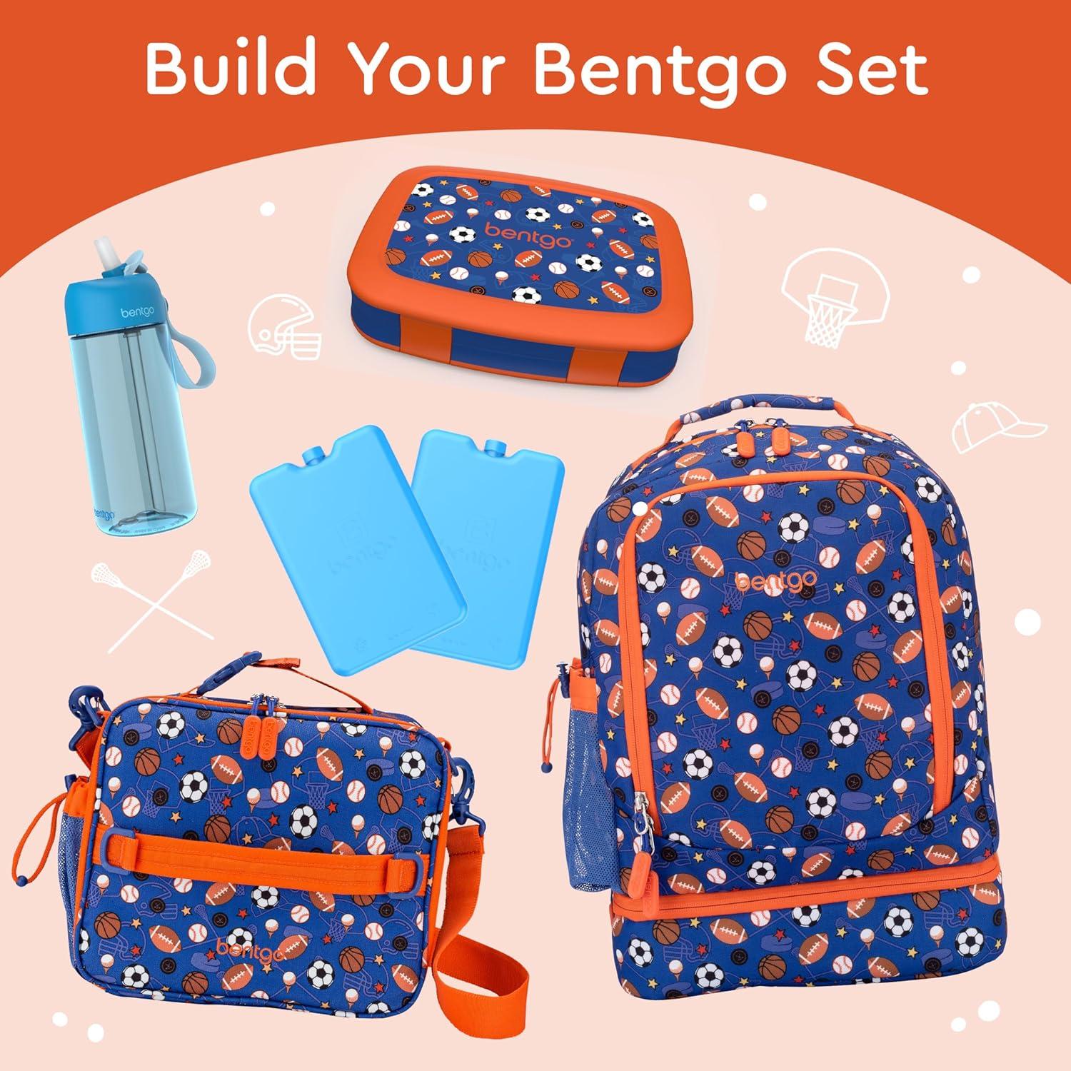 imageBentgo Kids 5Compartment LeakProof BentoStyle Lunch Box Whimsy amp Wonder Collection Ideal for Ages 37 DropProof amp Durable Dishwasher Safe amp PFAS amp BPAFree Materials Geo SpeckleSports