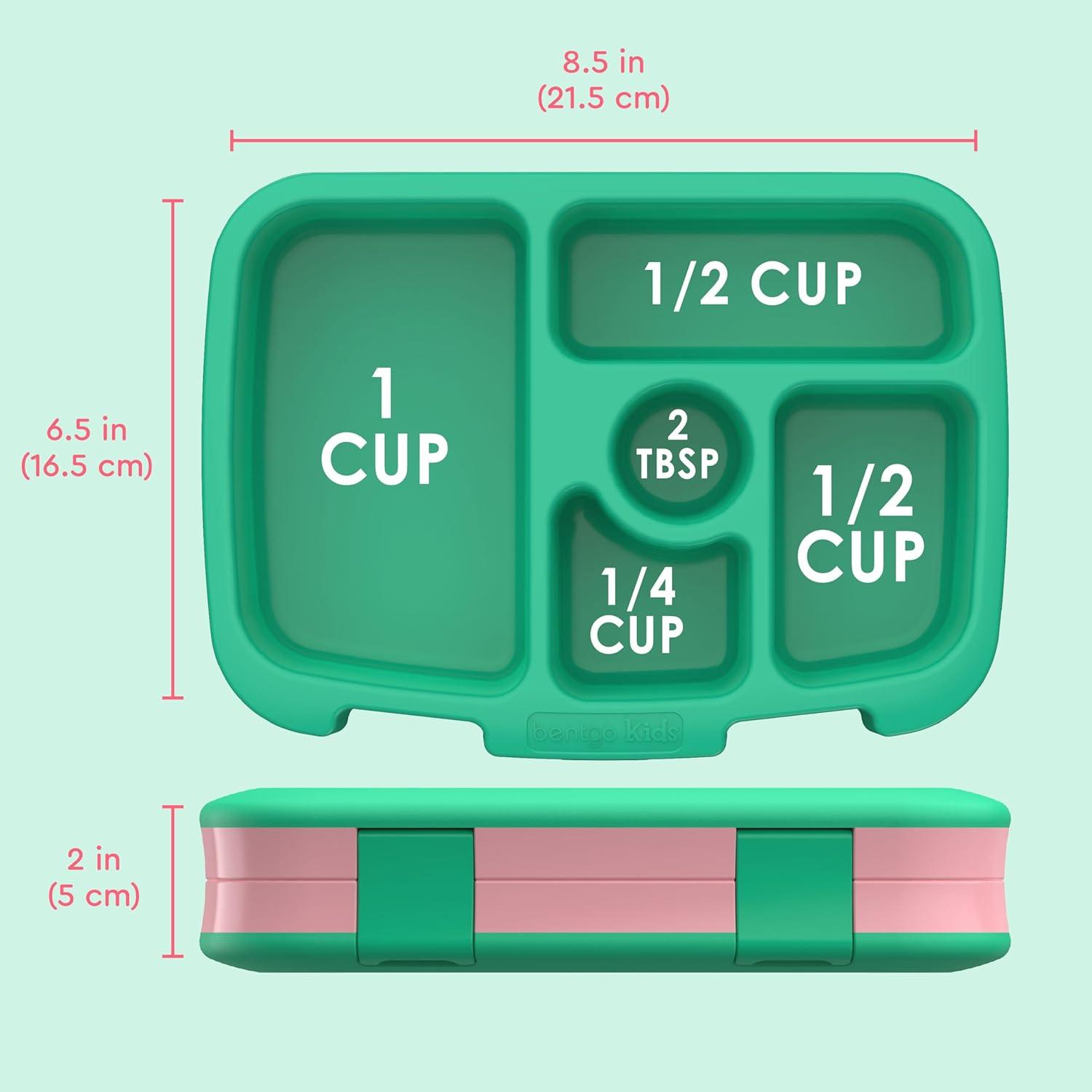 imageBentgo Kids 5Compartment LeakProof BentoStyle Lunch Box Whimsy amp Wonder Collection Ideal for Ages 37 DropProof amp Durable Dishwasher Safe amp PFAS amp BPAFree Materials Geo SpeckleTropical