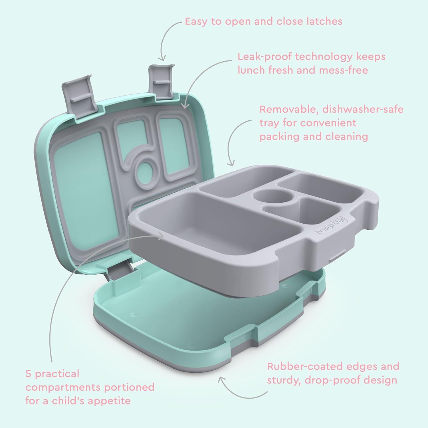 imageBentgo Kids 5Compartment LeakProof BentoStyle Lunch Box Whimsy amp Wonder Collection Ideal for Ages 37 DropProof amp Durable Dishwasher Safe amp PFAS amp BPAFree Materials Geo SpecklePuppy Love
