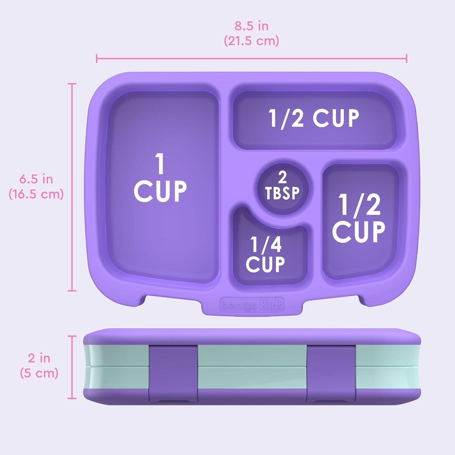 imageBentgo Kids 5Compartment LeakProof BentoStyle Lunch Box Whimsy amp Wonder Collection Ideal for Ages 37 DropProof amp Durable Dishwasher Safe amp PFAS amp BPAFree Materials Geo SpeckleMermaids in the Sea