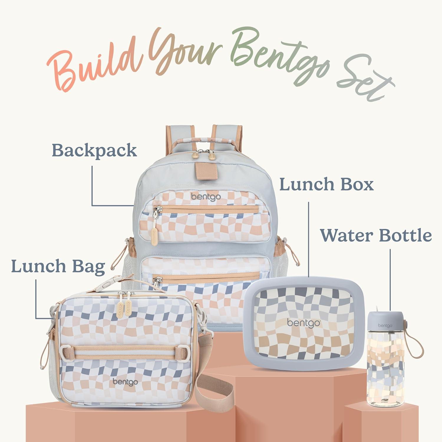 imageBentgo Kids 5Compartment LeakProof BentoStyle Lunch Box Whimsy amp Wonder Collection Ideal for Ages 37 DropProof amp Durable Dishwasher Safe amp PFAS amp BPAFree Materials Geo SpeckleChecker Gradient