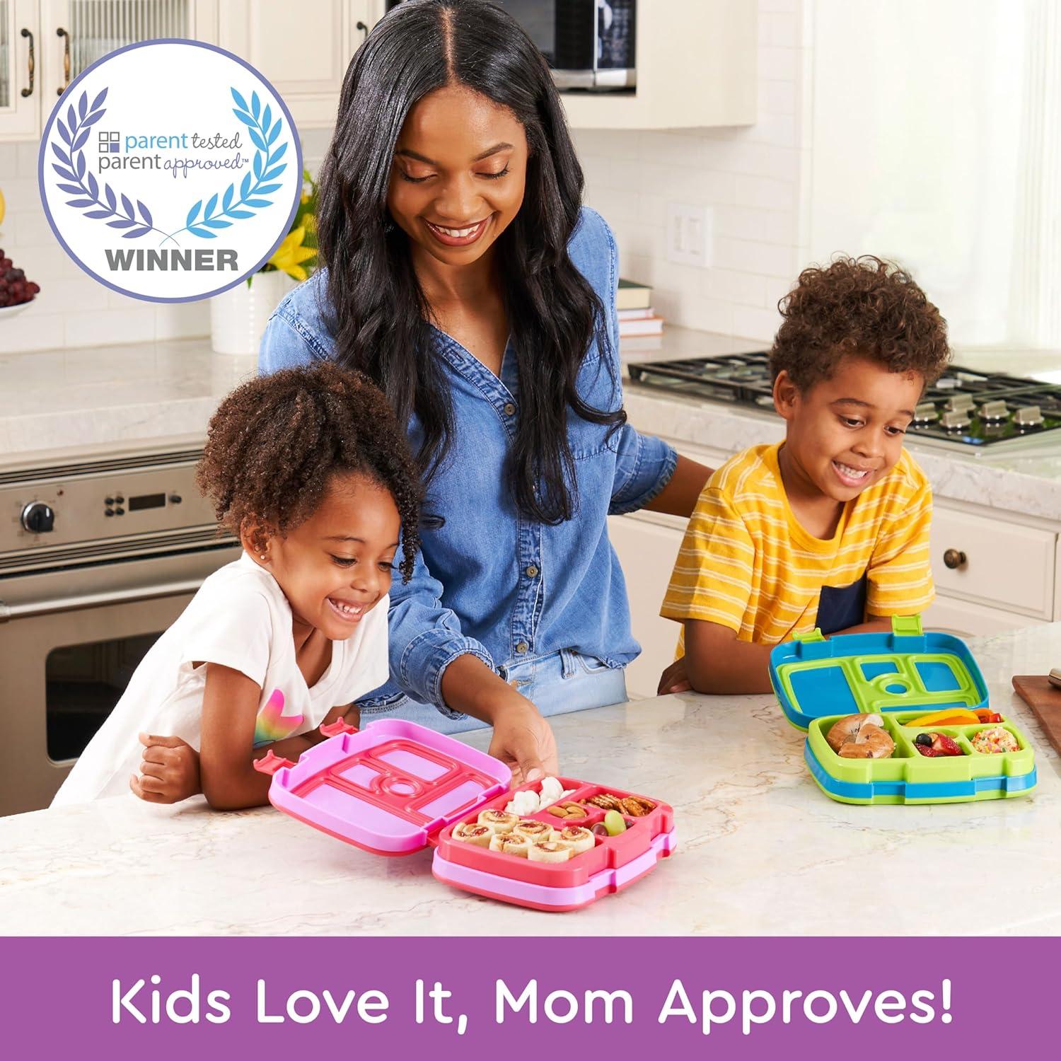 imageBentgo Kids 5Compartment LeakProof BentoStyle Lunch Box Whimsy amp Wonder Collection Ideal for Ages 37 DropProof amp Durable Dishwasher Safe amp PFAS amp BPAFree Materials Geo SpeckleFairies