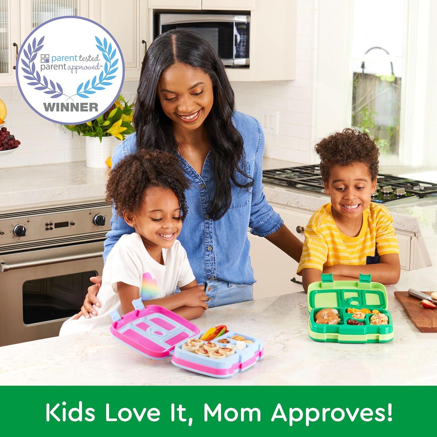 imageBentgo Kids 5Compartment LeakProof BentoStyle Lunch Box Whimsy amp Wonder Collection Ideal for Ages 37 DropProof amp Durable Dishwasher Safe amp PFAS amp BPAFree Materials Geo SpeckleSafari